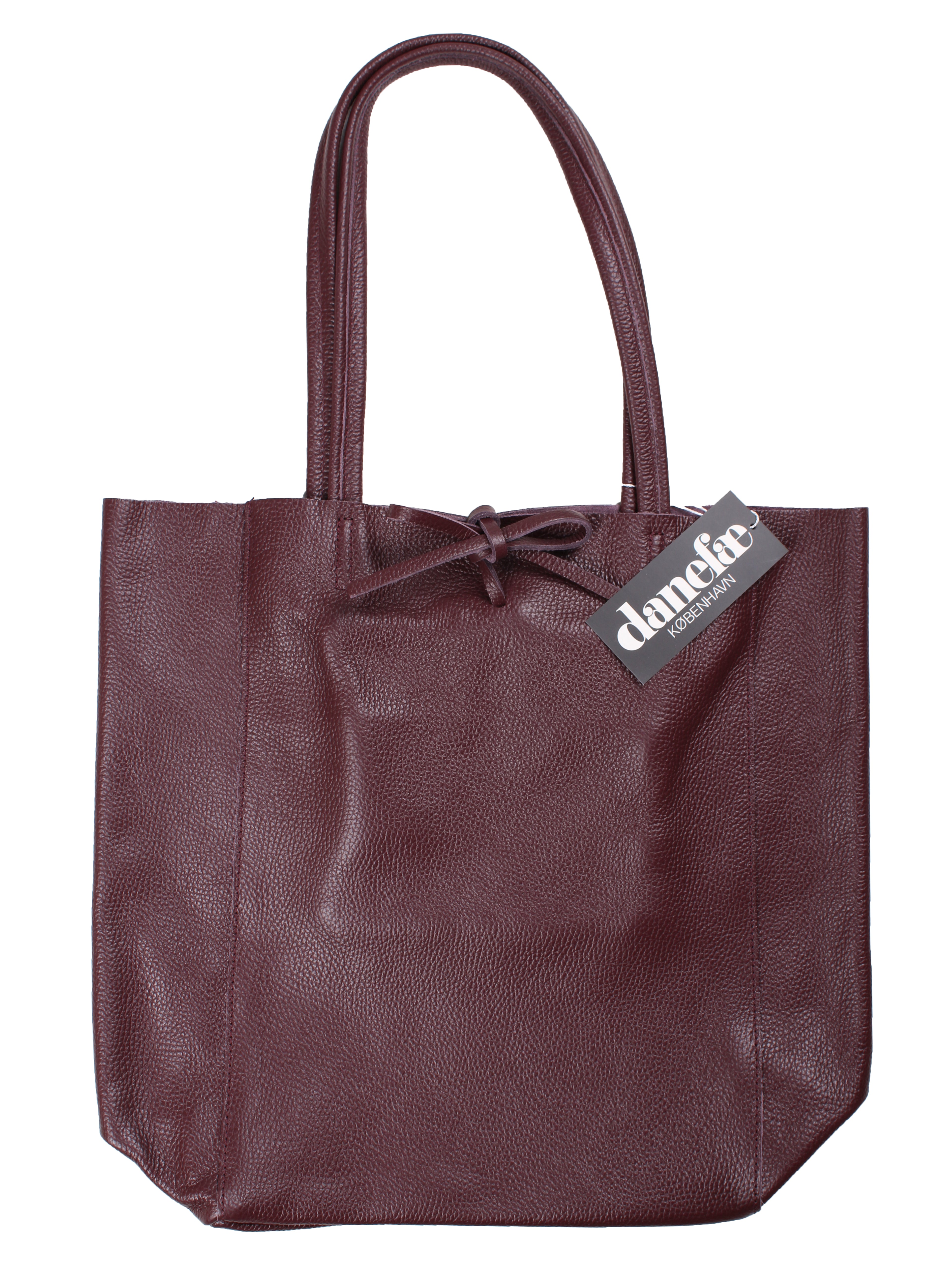 DaneHolstein Leather Tote Bag Red Wine