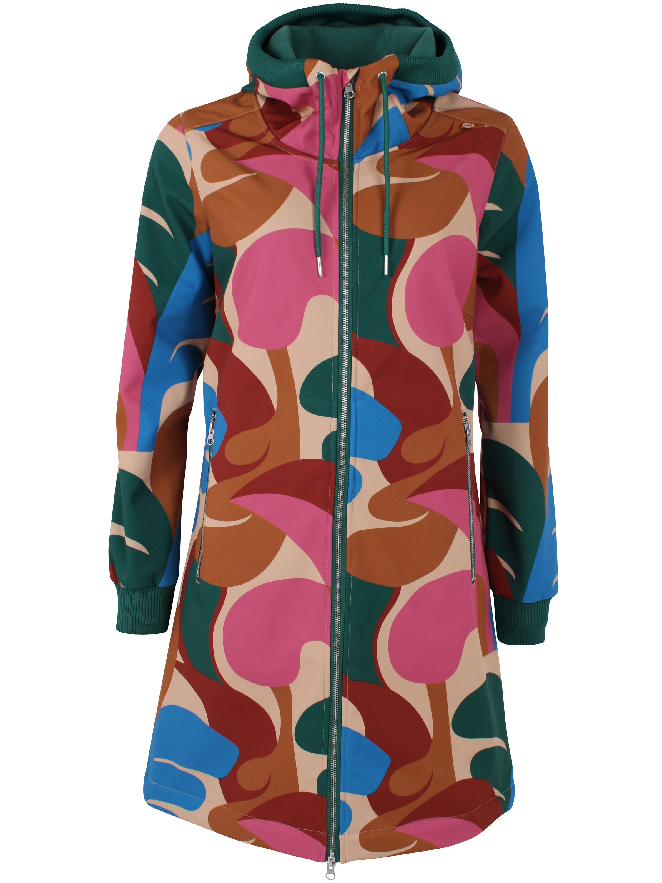 Softshellfrakke i farverigt mønster til kvinder fra Danefæ