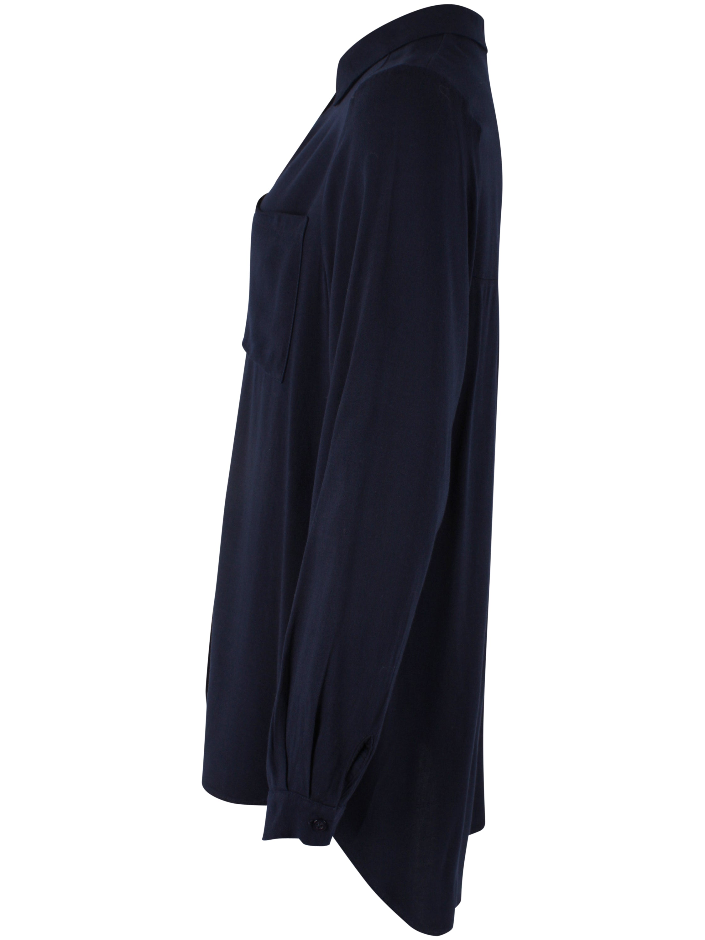 Danekierkegaard Wool-Mix Long Shirt Dark Navy