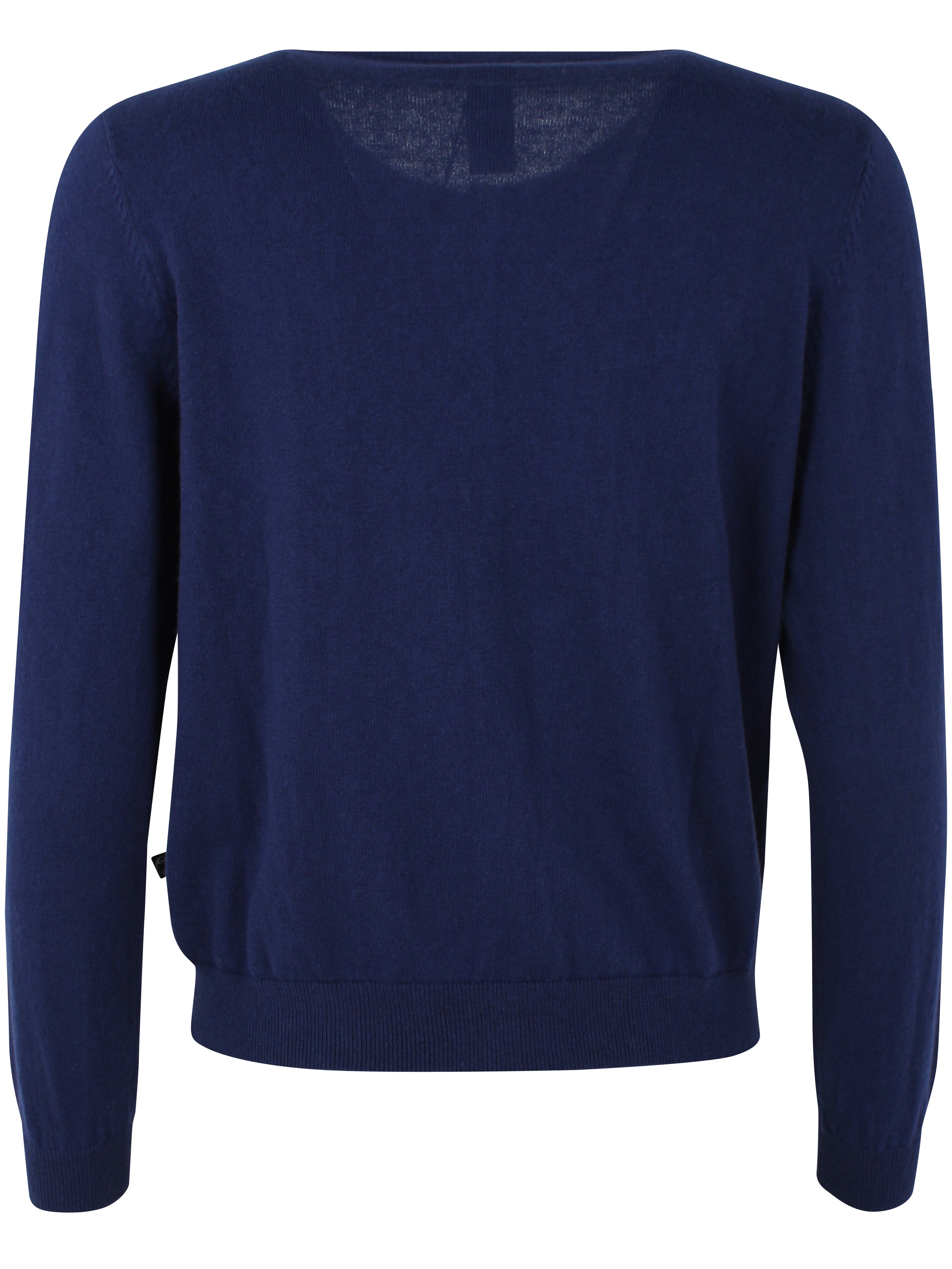 Lækker mørkeblå cardigan med fint blomstermønster til kvinder