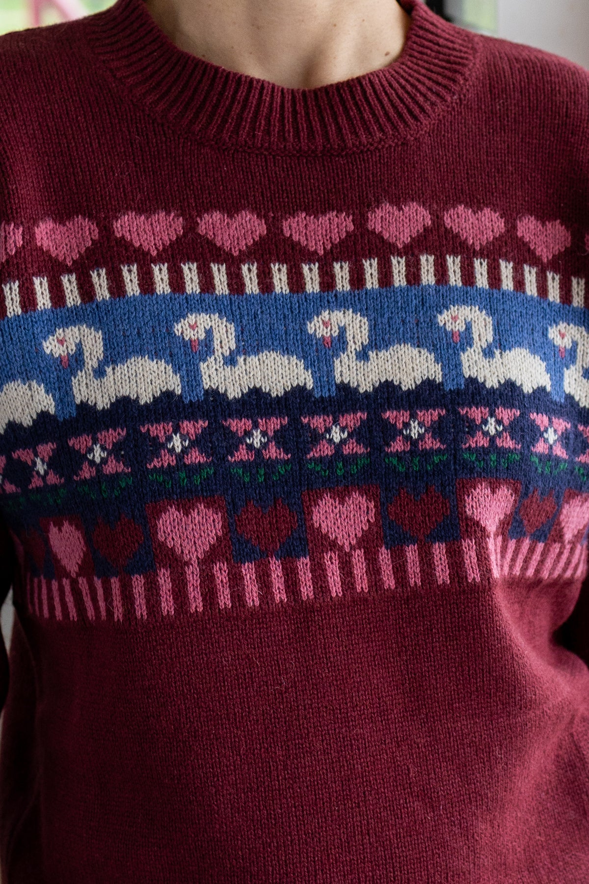 Danemaggie Wool Sweater Dark Cherry SWAN