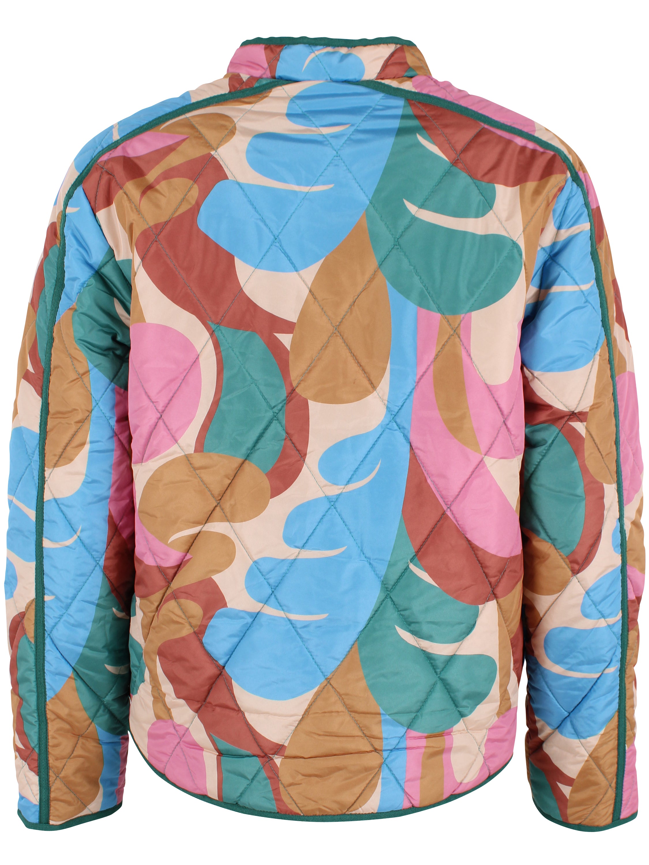 Farverig quiltet termojakke til kvinder