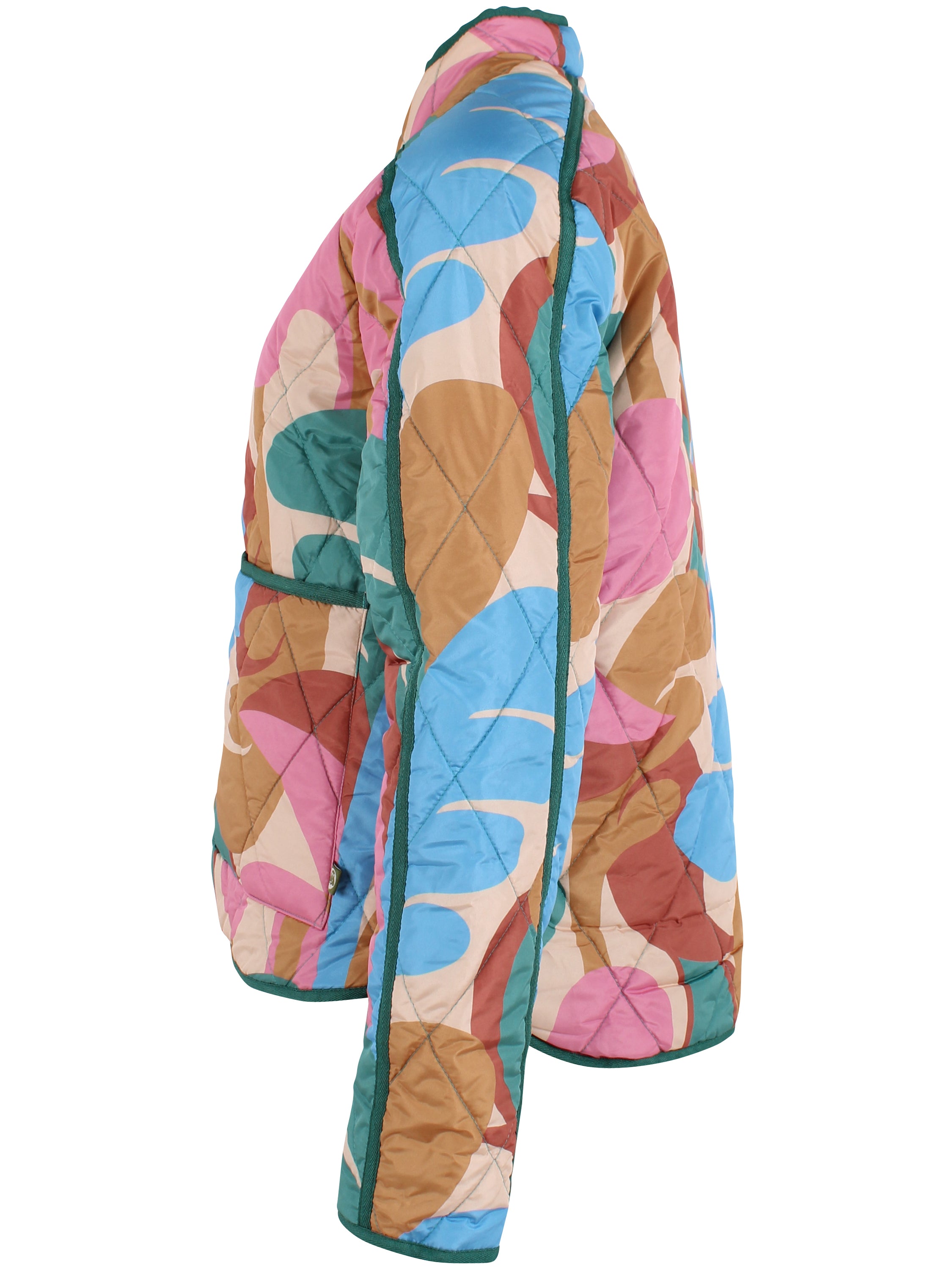 Farverig quiltet termojakke til kvinder