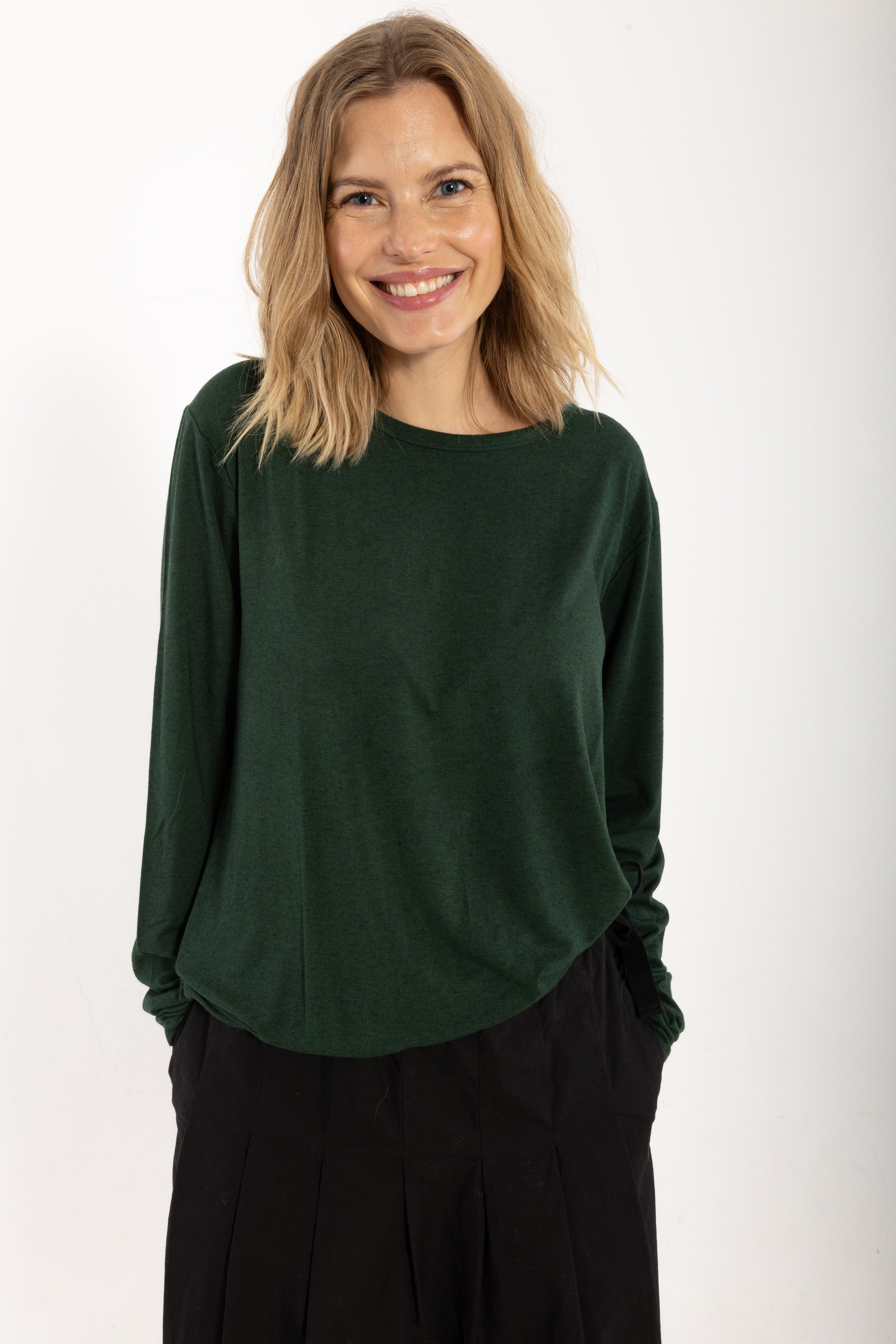 Danemerry Wool LS Tee Dark Forest