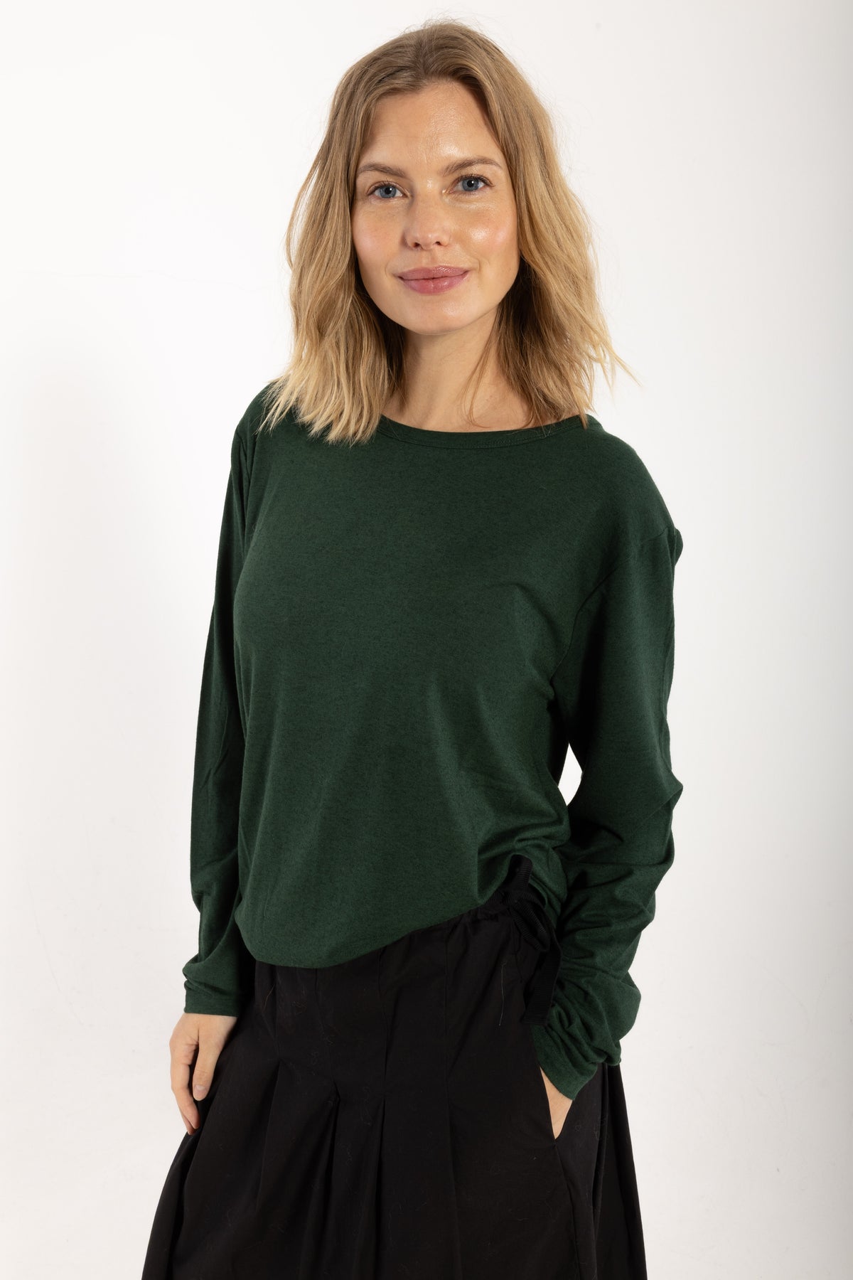 Danemerry Wool LS Tee Dark Forest