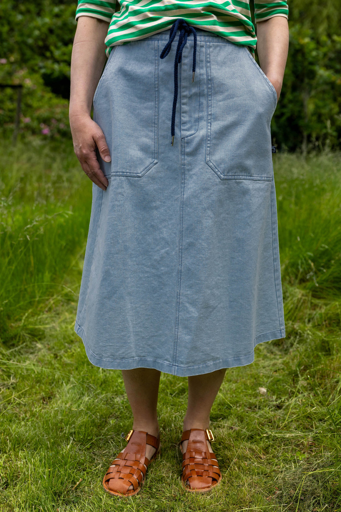 Daneprime Denim Skirt Light Blue