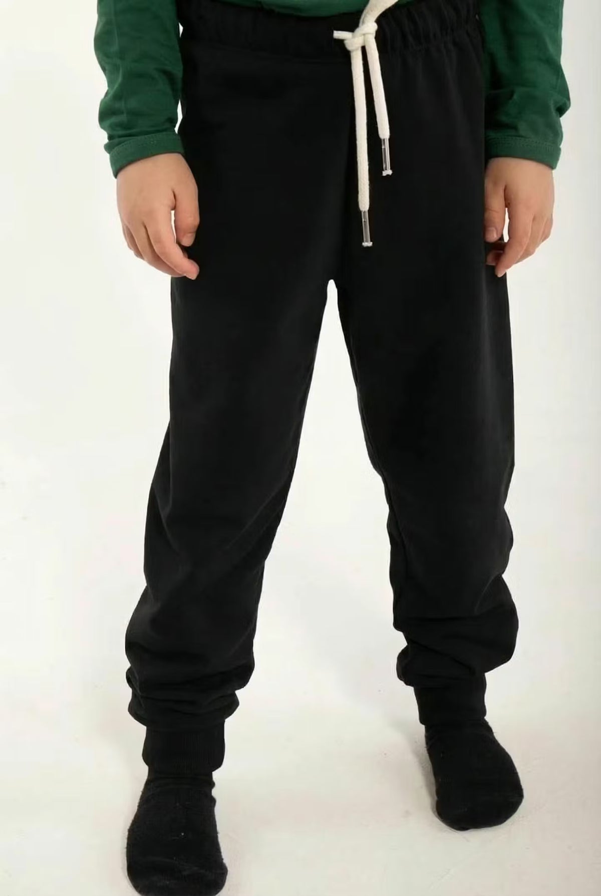 Lækre sorte sweatpants i bomuld til børn