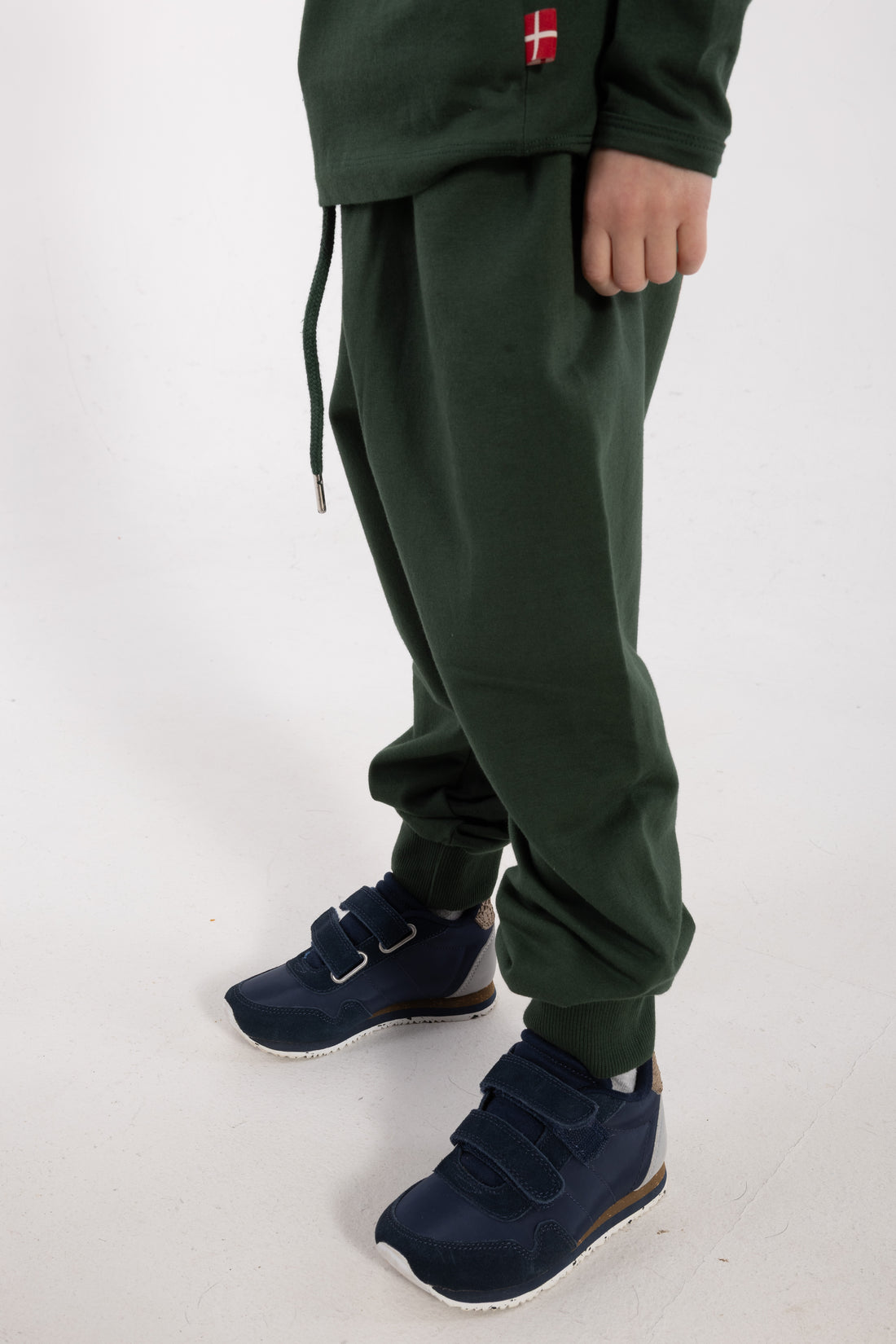 Lækre mørkegrønne sweatpants i bomuld til børn
