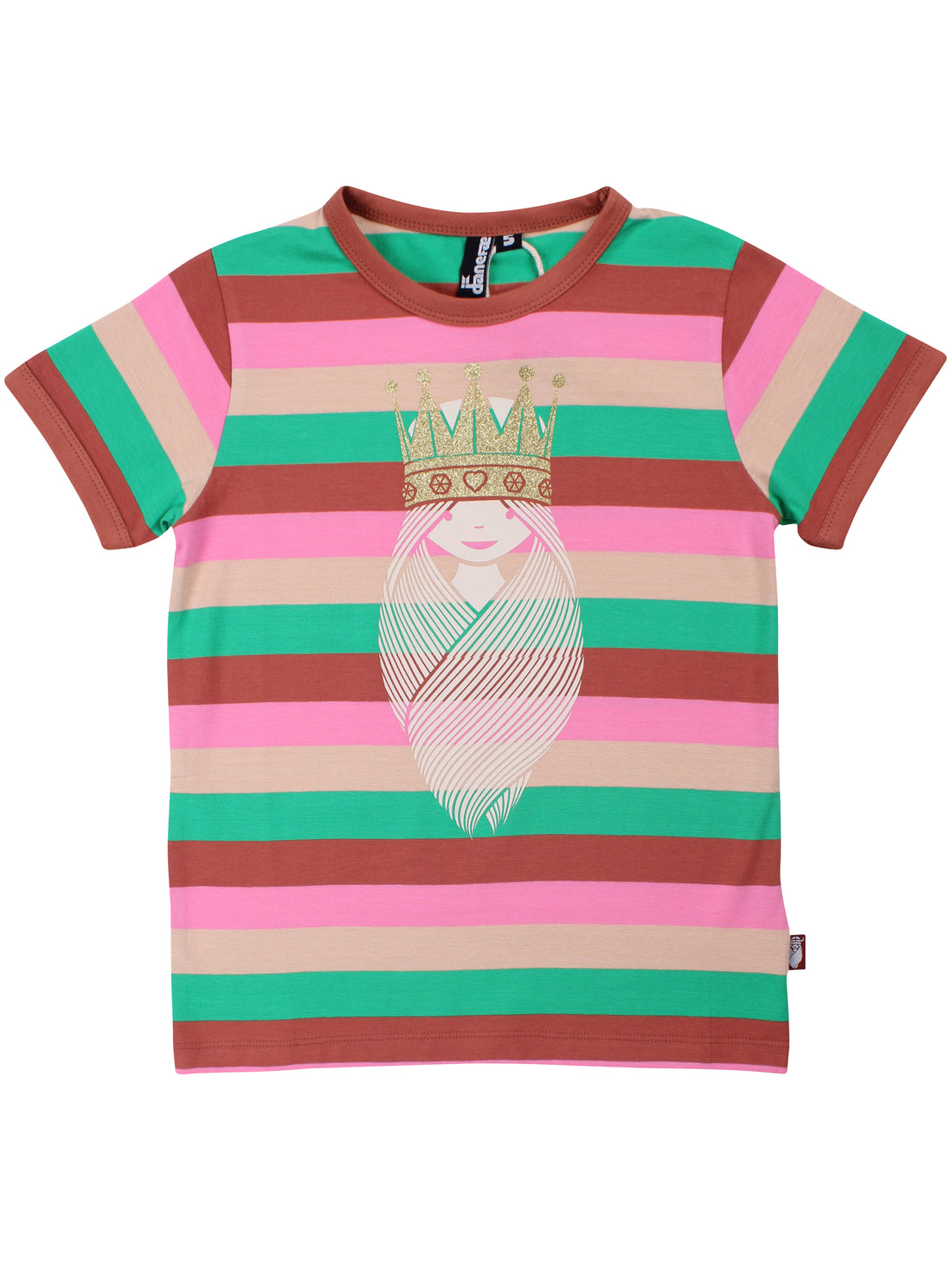 Stribet t-shirt med Viking prinsesse.