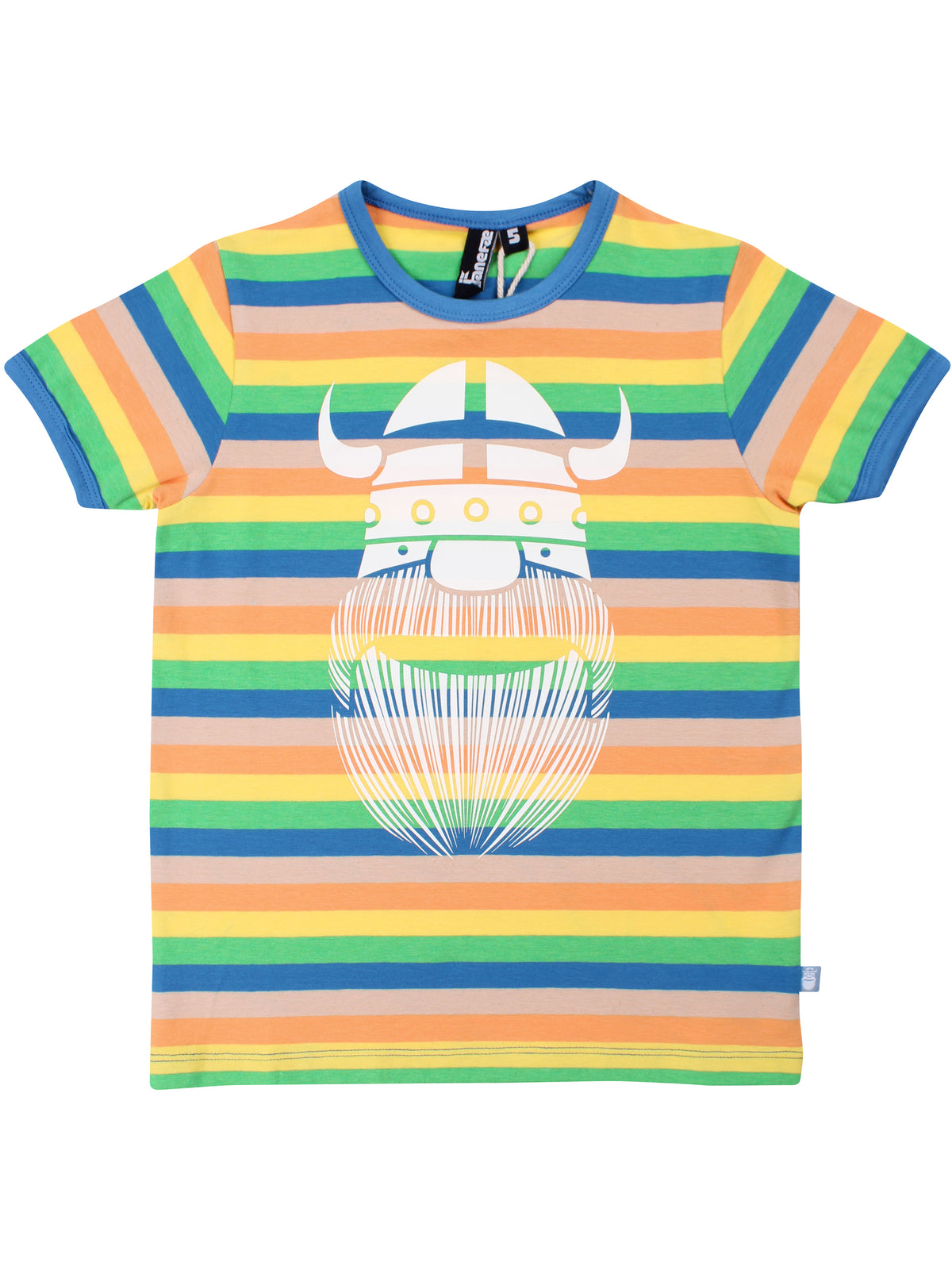 Stribet t-shirt med viking.