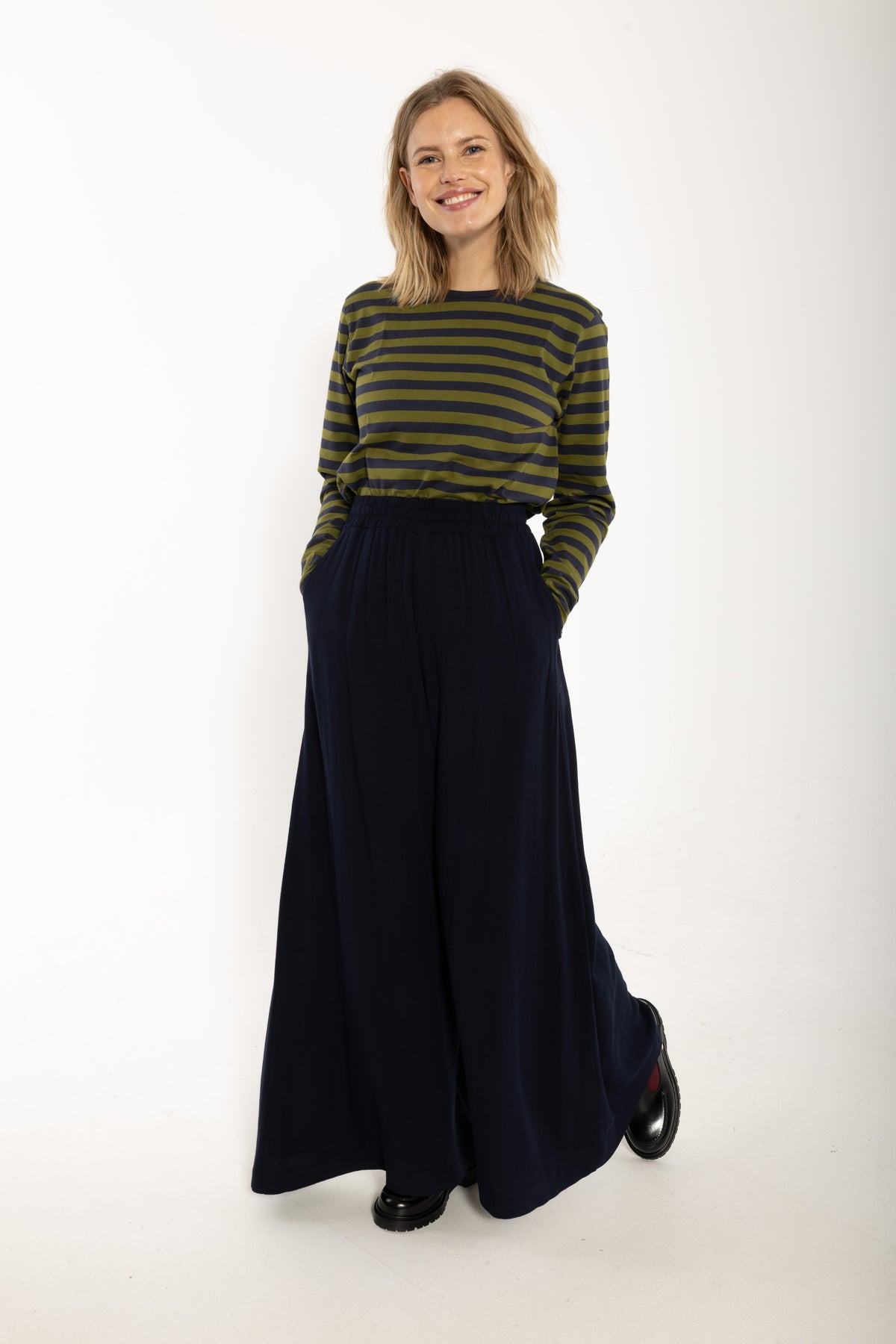 Danerye Wool-Mix Pants Dark Navy