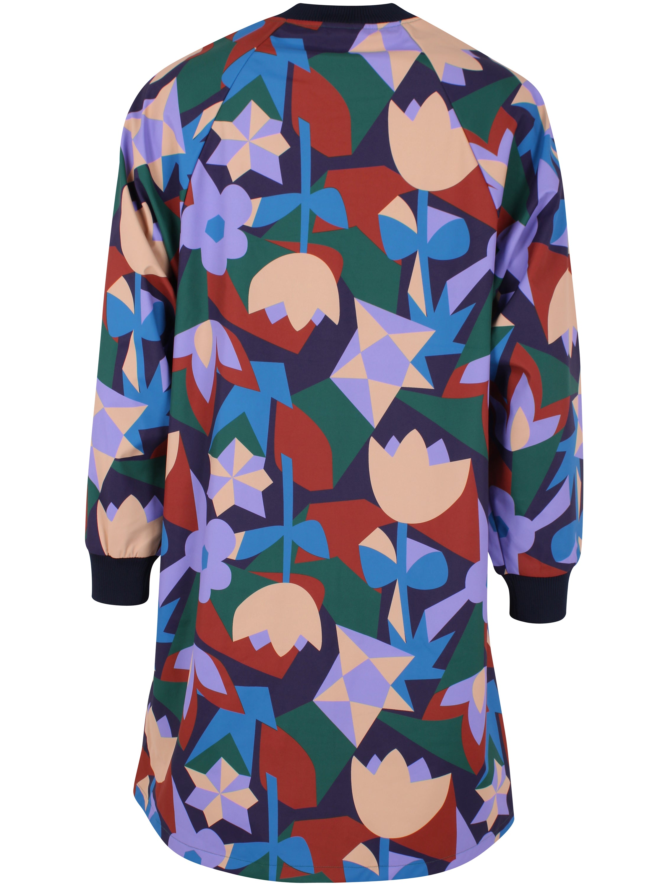 Praktisk mønstret jakke i fantastisk farverigt design til kvinder