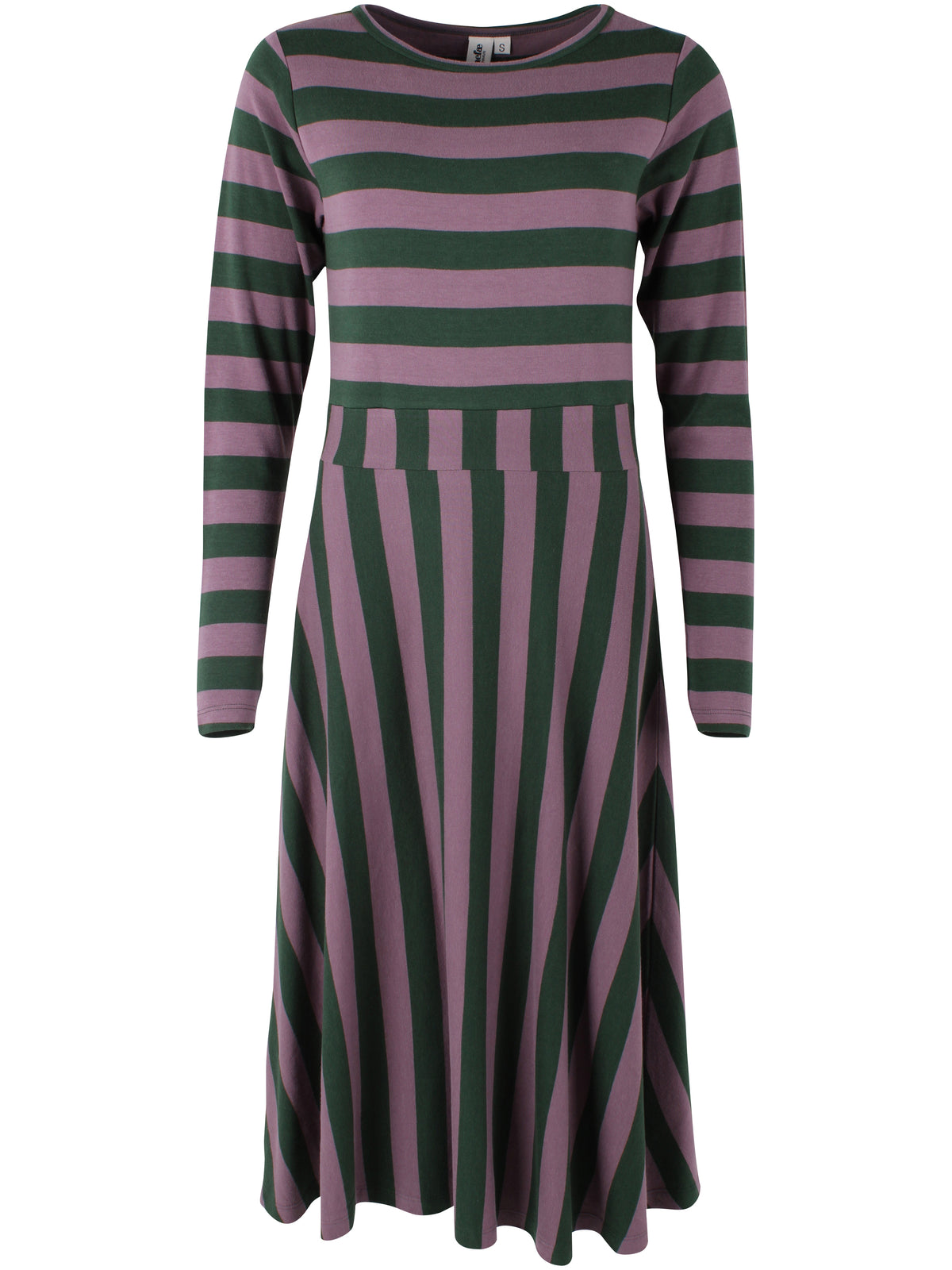 Daneviborg LS Interlock Dress Dark Forest/Grey Plum