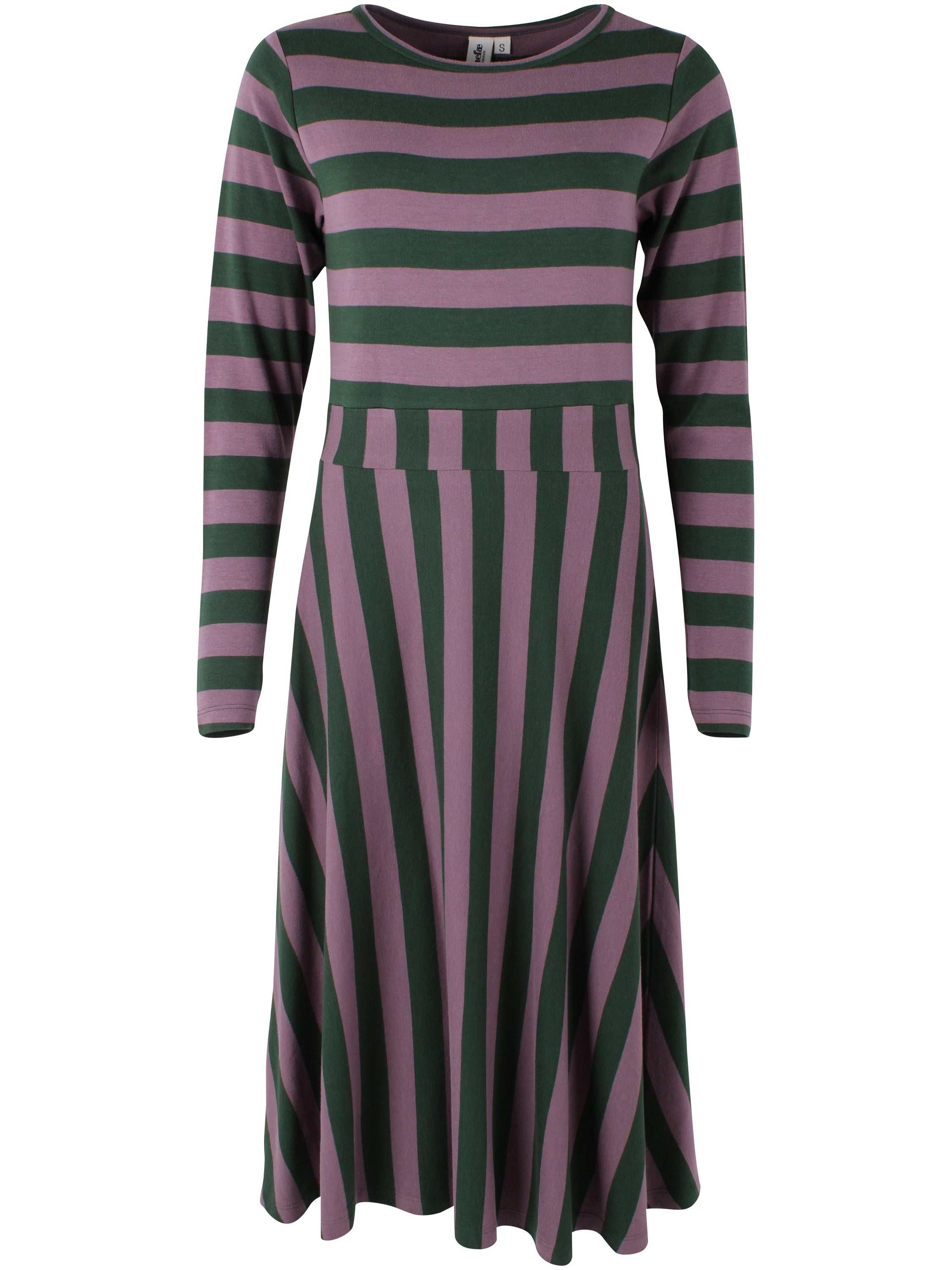 Daneviborg LS Interlock Dress Dark Forest/Grey Plum