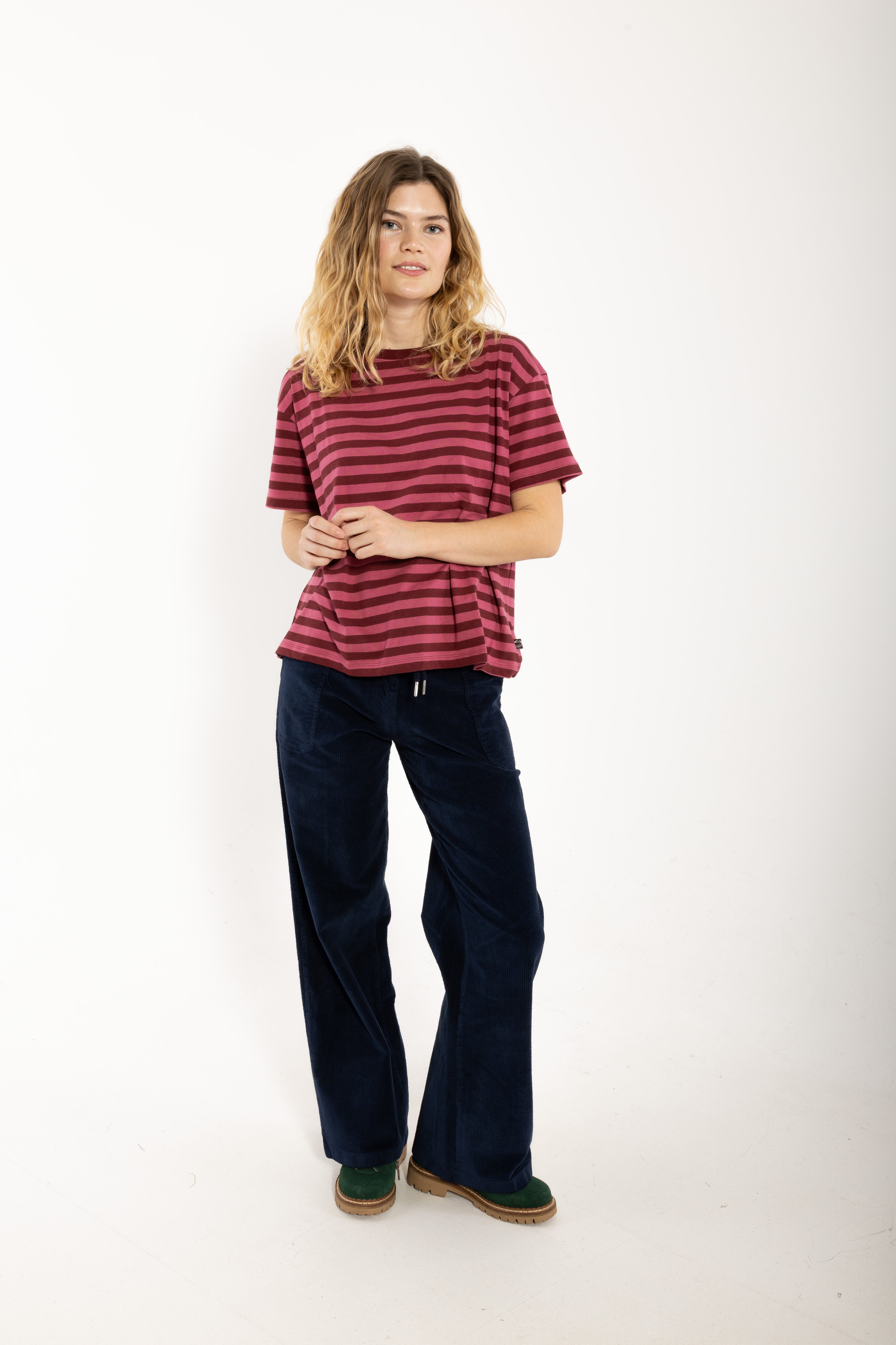 Daneworld Cord Stretch Pants Dk Navy