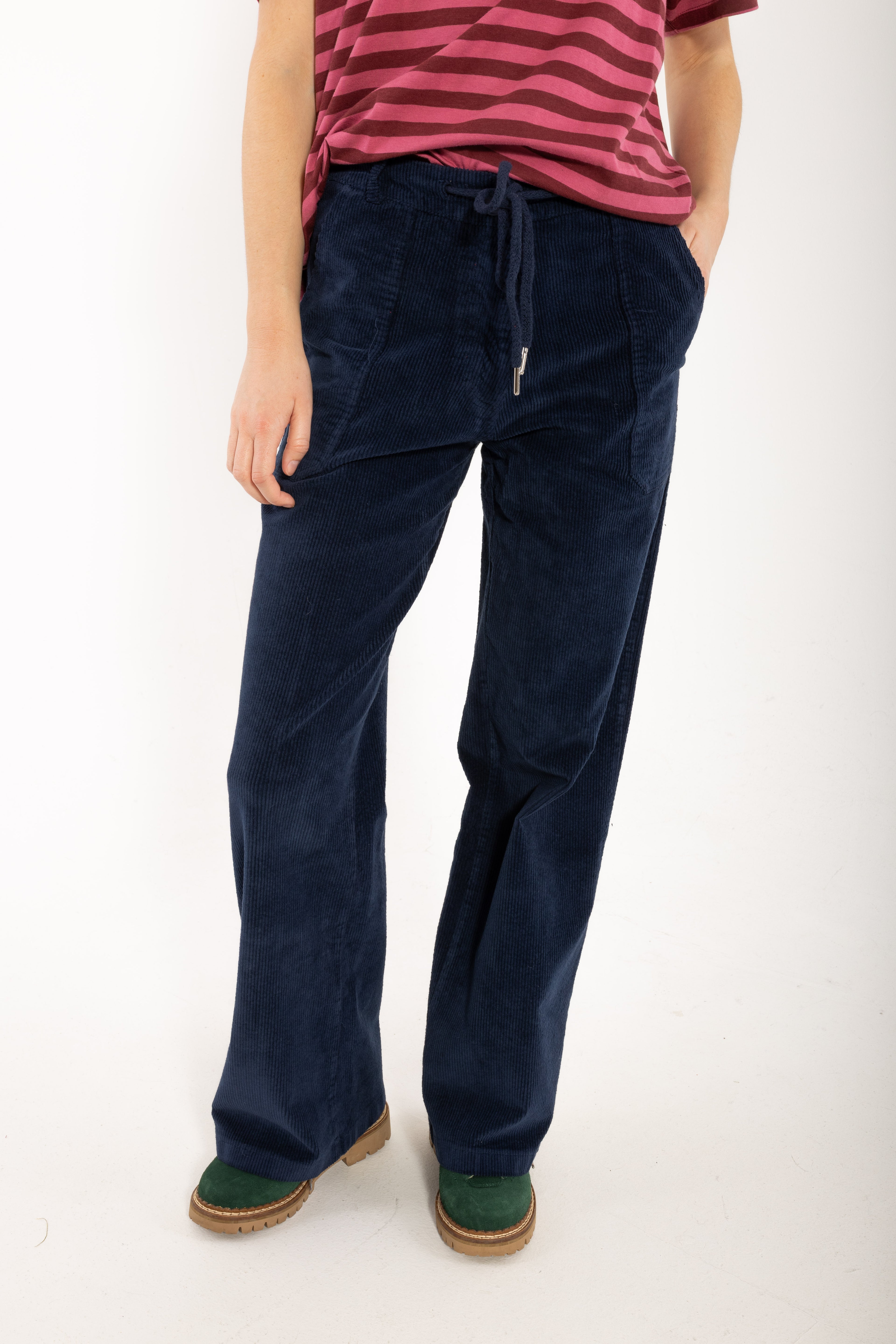 Daneworld Cord Stretch Pants Dk Navy