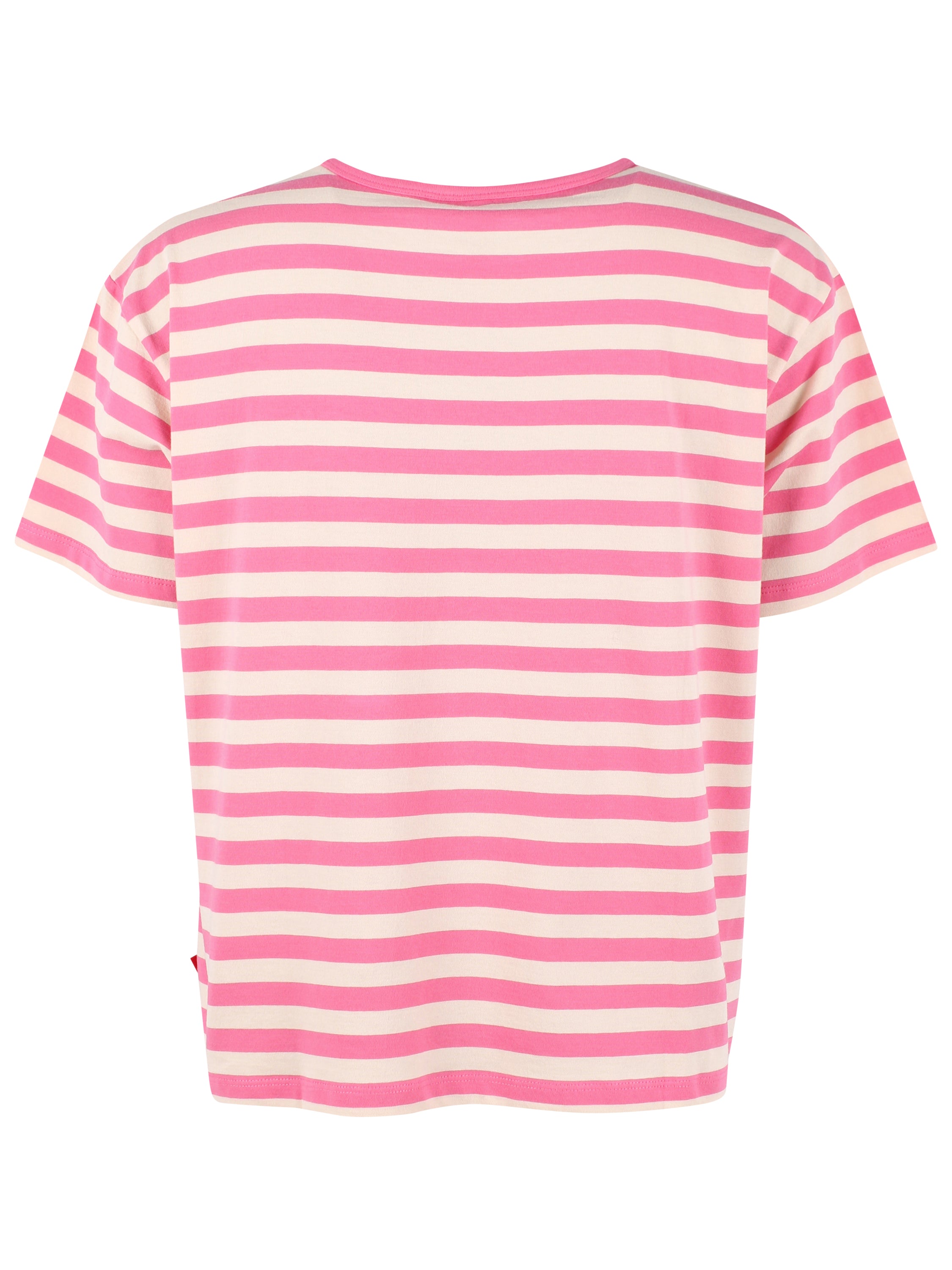 Danebasic Boxy Stripe Tee Soft Cherry/Light Beige EGERN