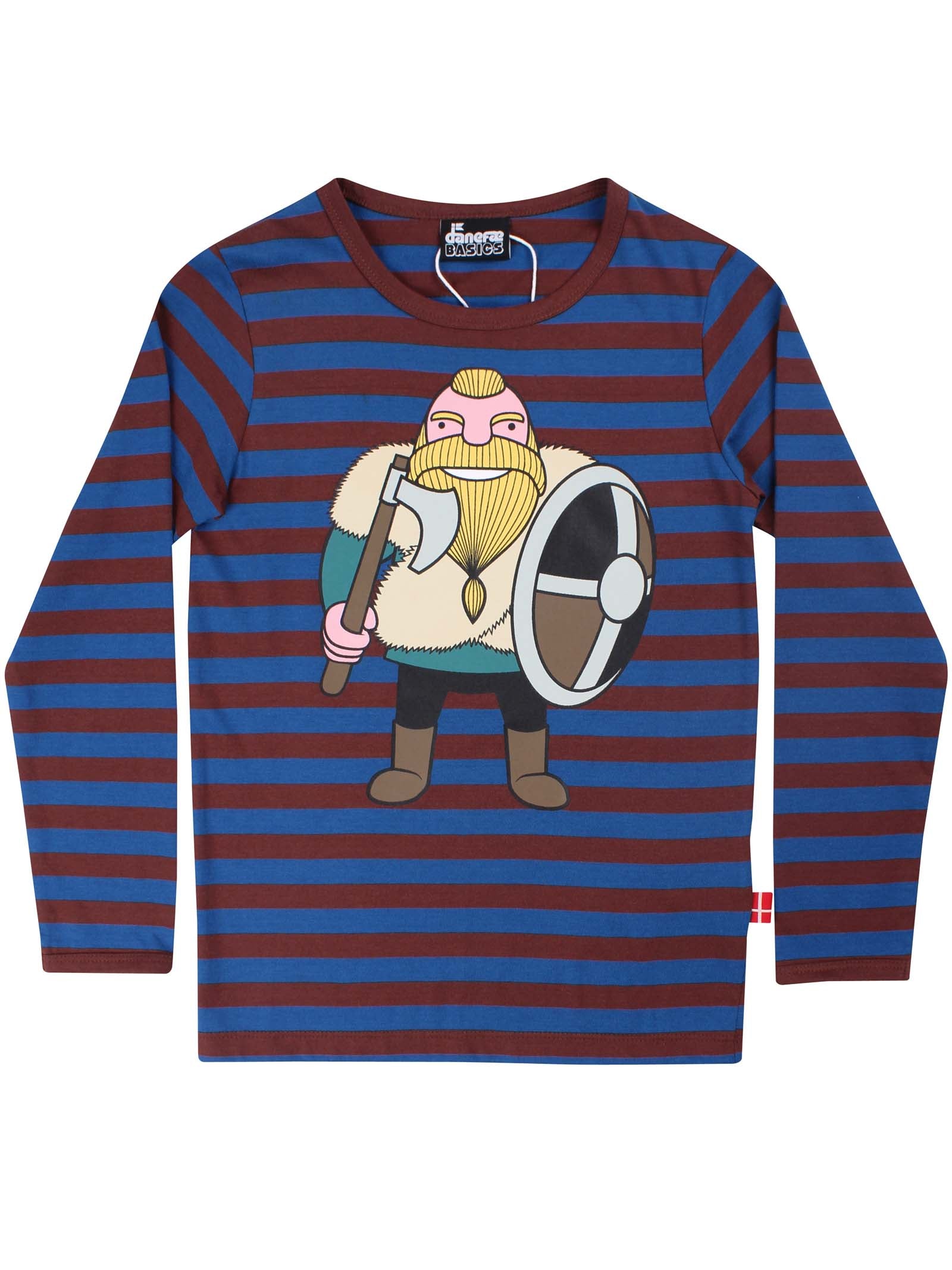 Stribet Bluse med viking kriger
