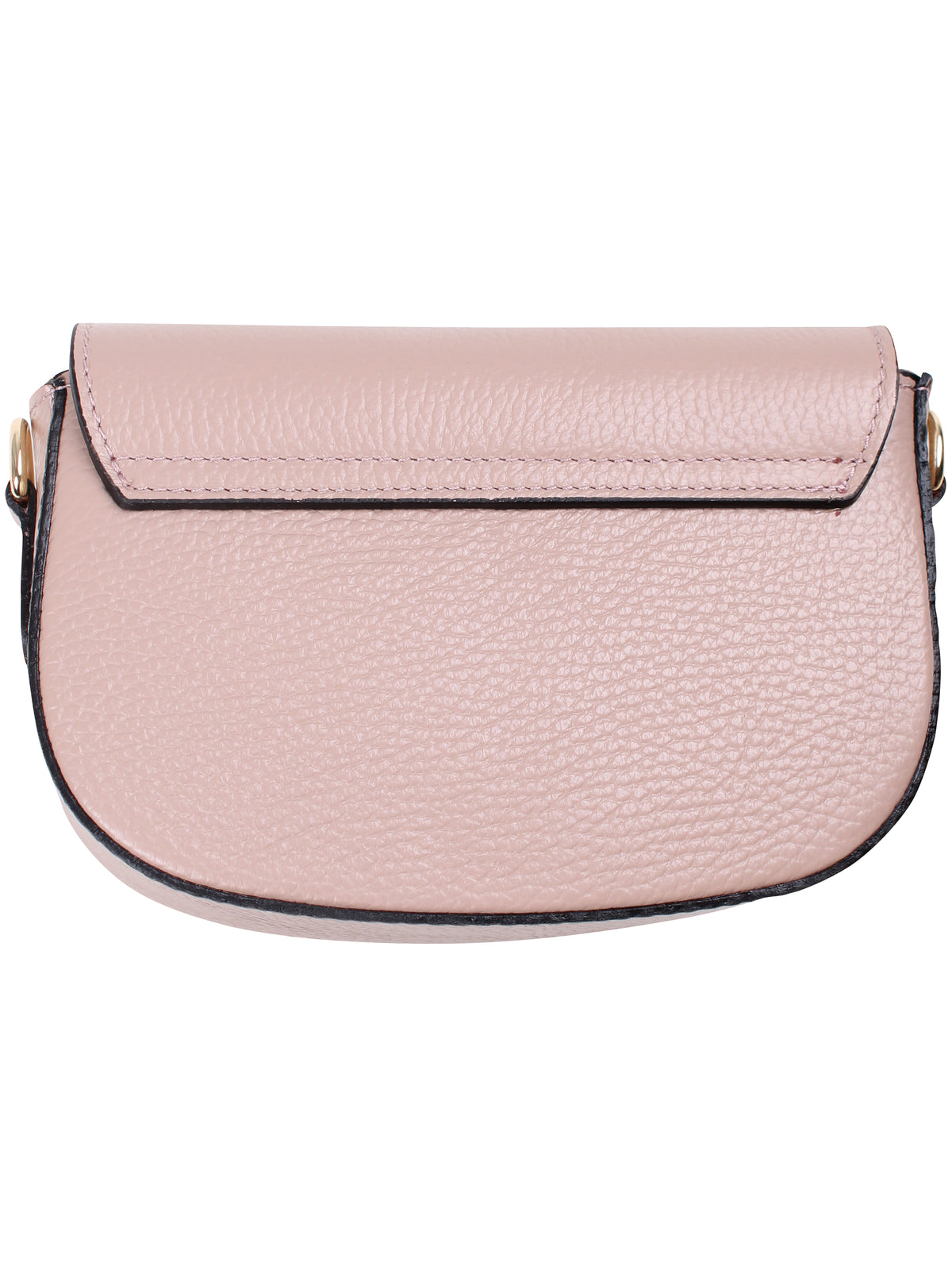 Smuk og kompakt beige skuldertaske i læder med crossbodyrem
