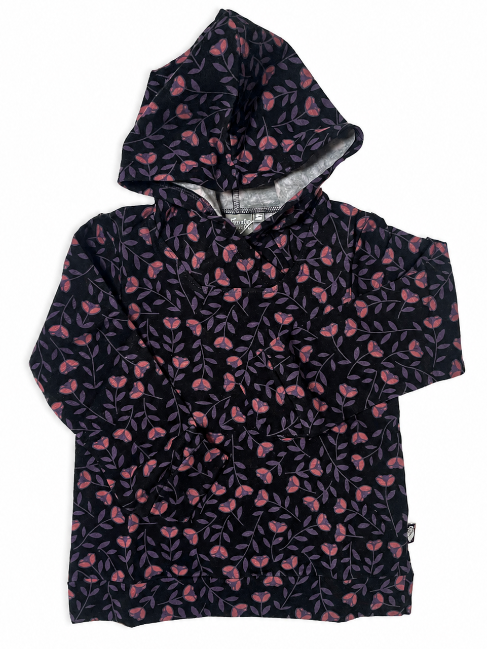 ORGANIC - Danebirch Hoodie Black Mauve FLEURIE