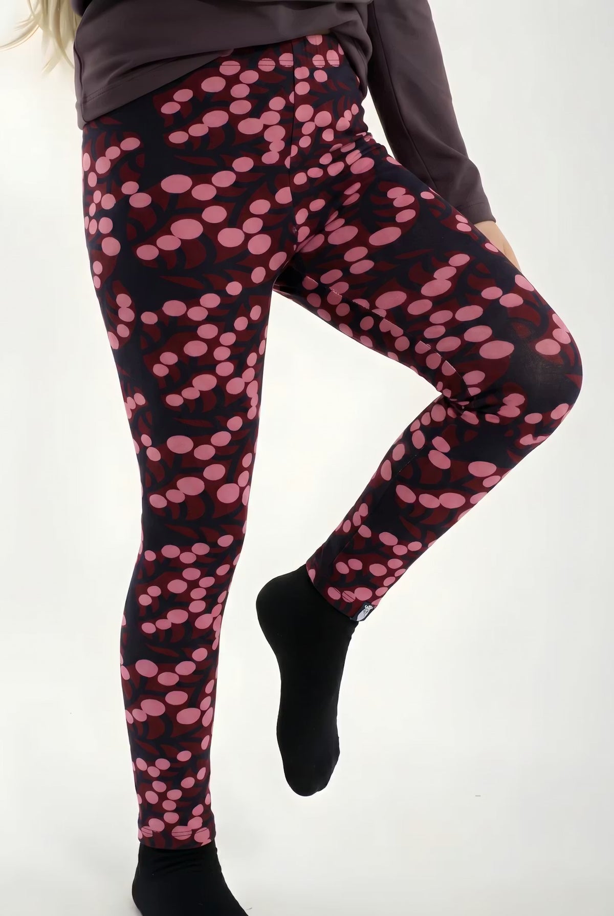 Danecheer Cotton Leggings Dark Cherry MACRO MICRO
