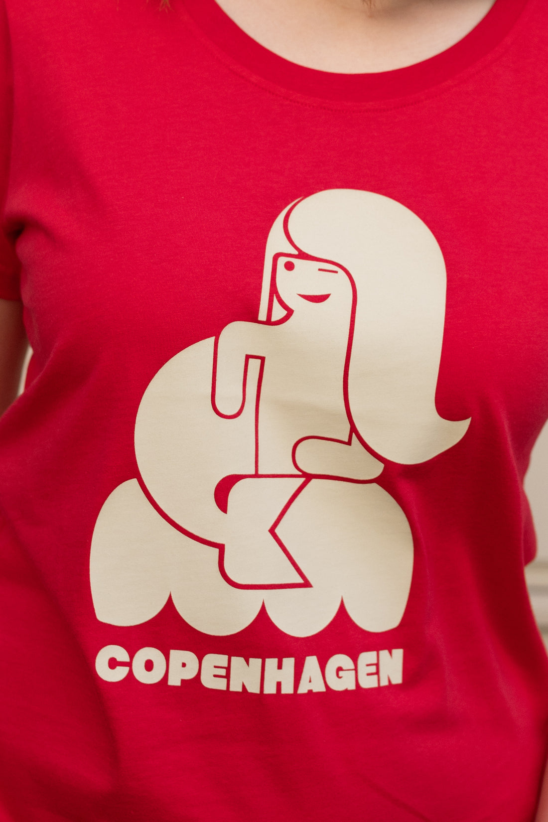 Danecopenhagen Ladies Tee Red CPH HAVFRUE