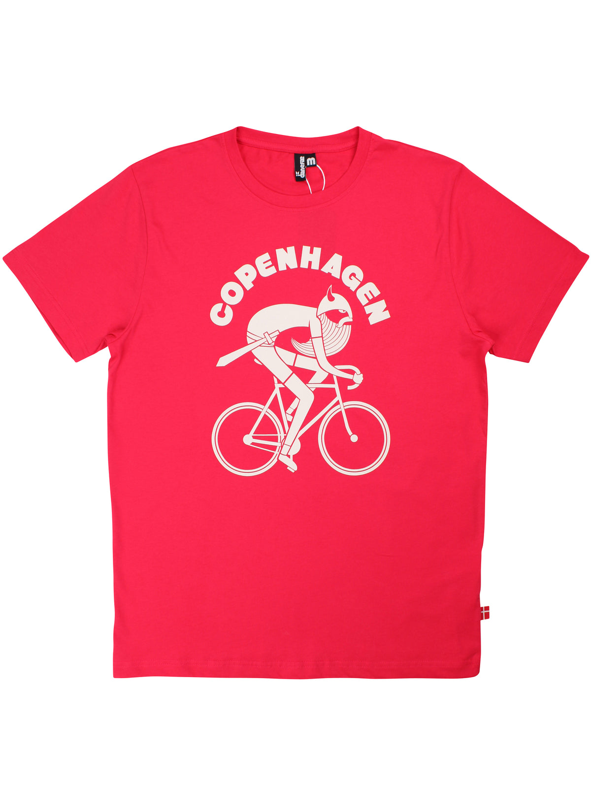 T-shirt til mænd med en cyklende viking