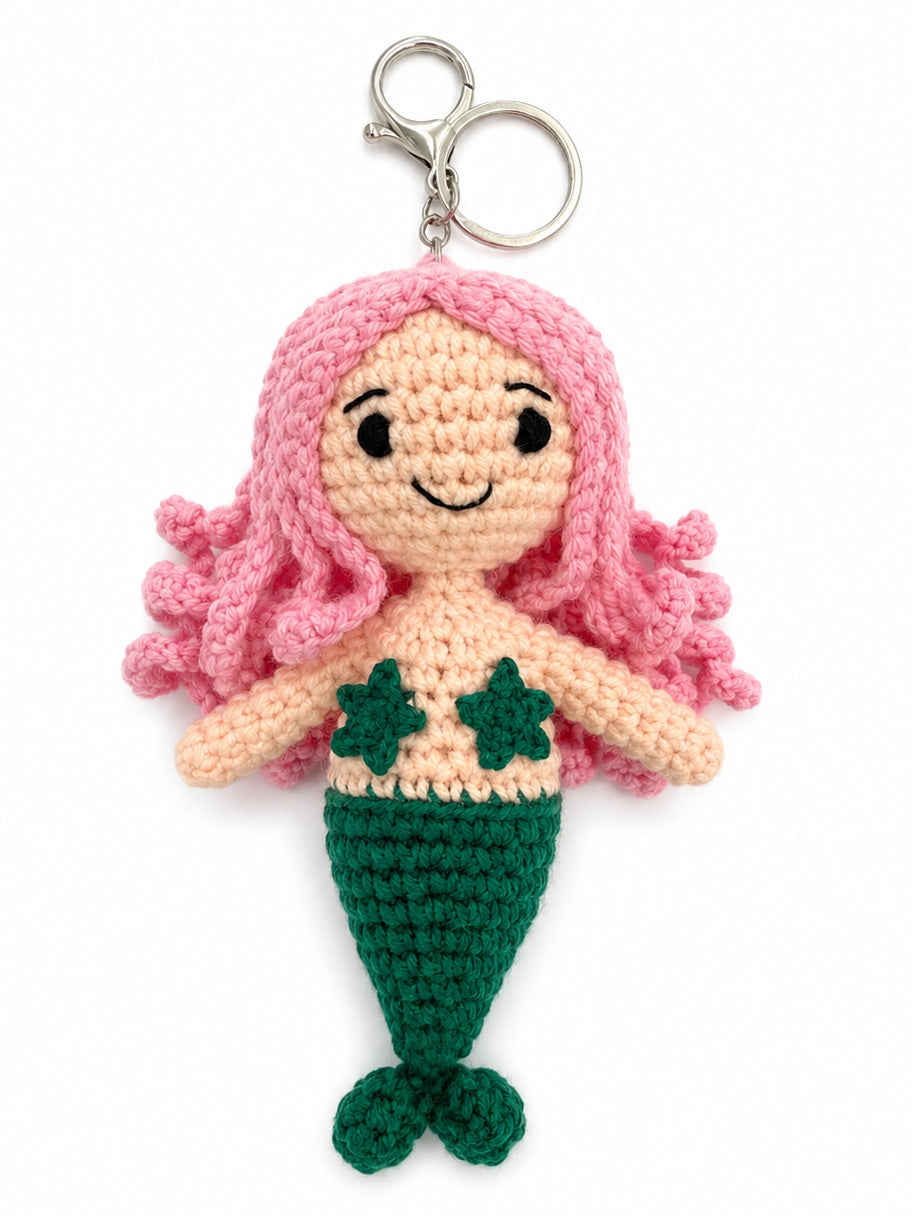 ESS - Danecrochet Mermaid Key Chain Pink/Green