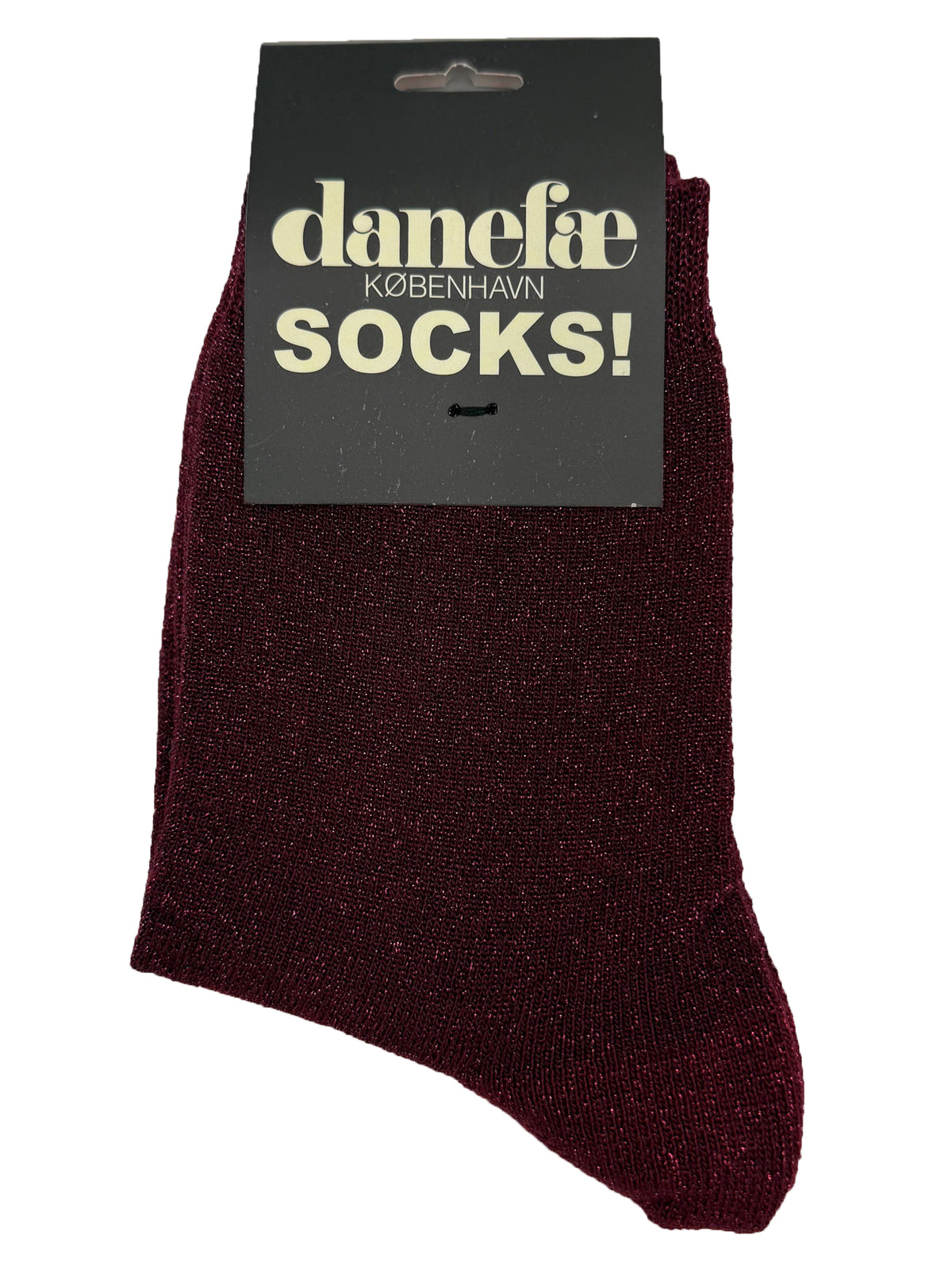 Danedisko Glitter Socks Dark Wine Glitter