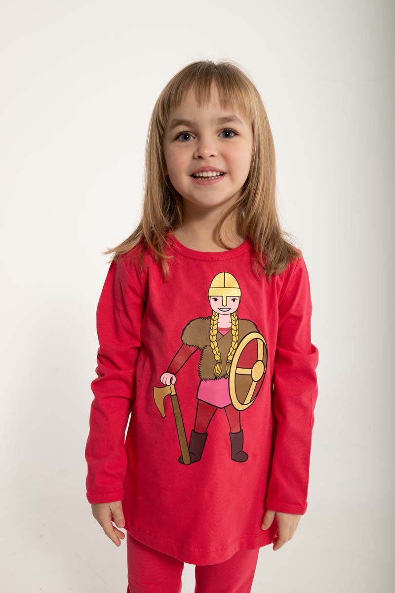 Bluse til børn med viking