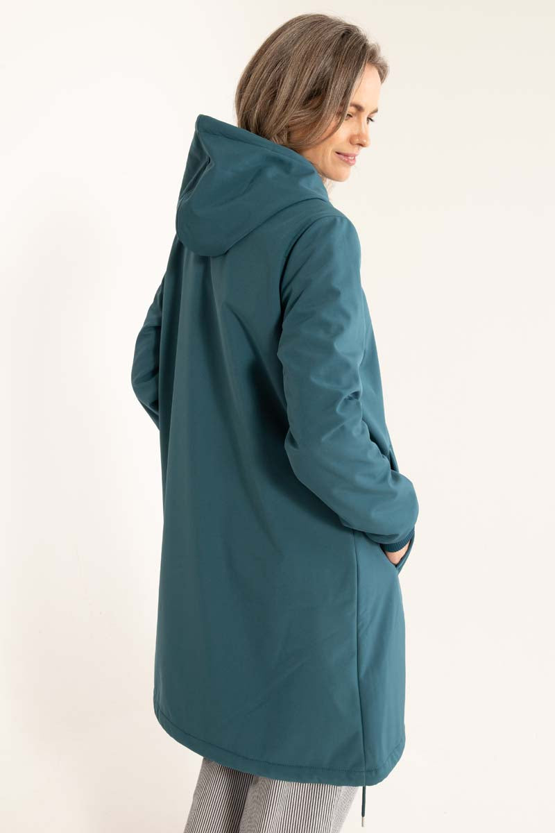Softshell frakke til dame i petrol