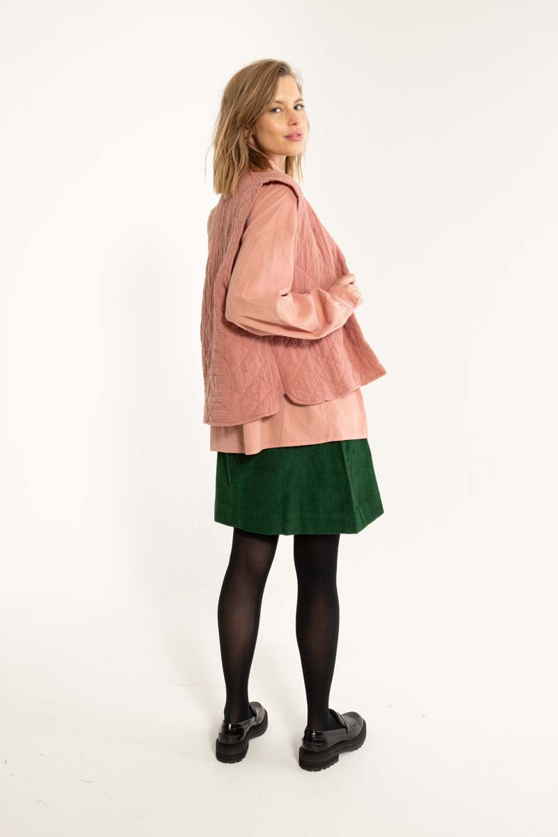 Danevibeke Quilt Vest Antique Rose