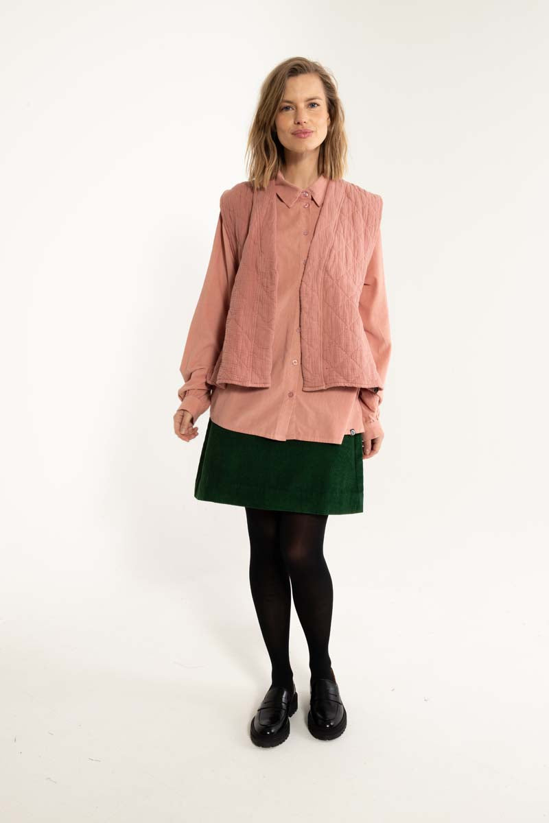 Danevibeke Quilt Vest Antique Rose