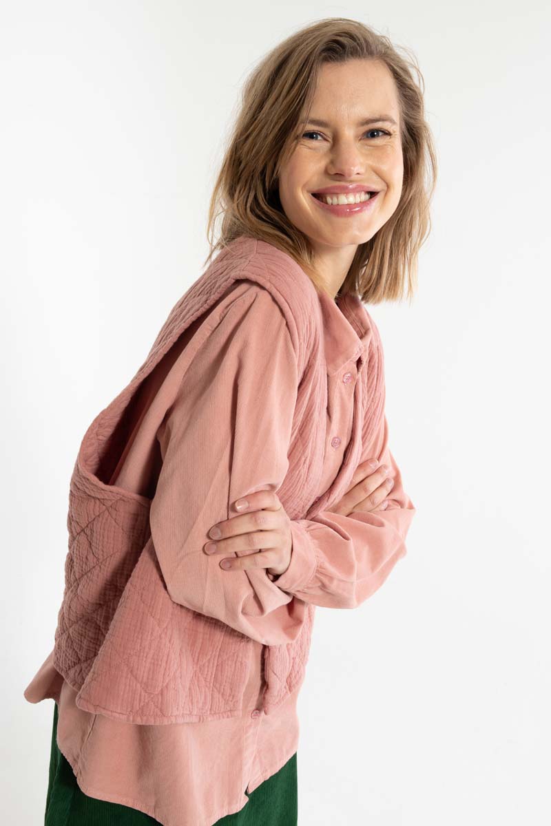 Danevibeke Quilt Vest Antique Rose