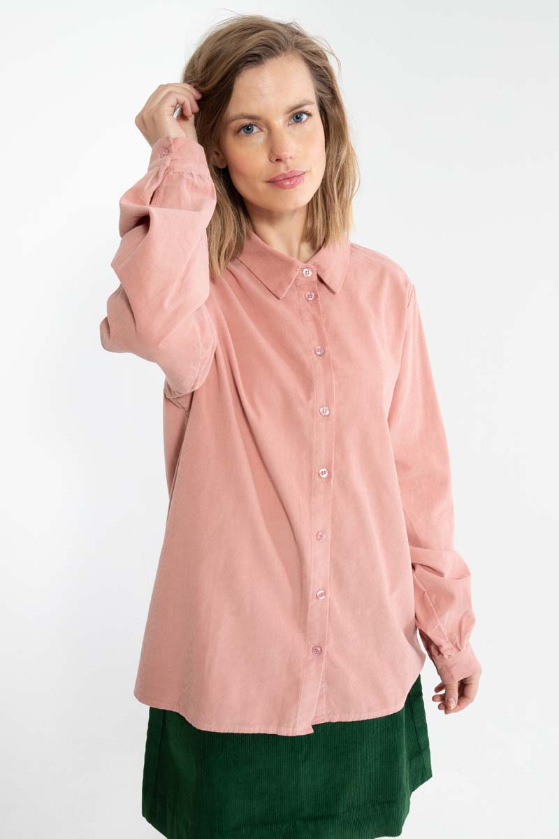 Danerosemary Cord Shirt Antique Rose