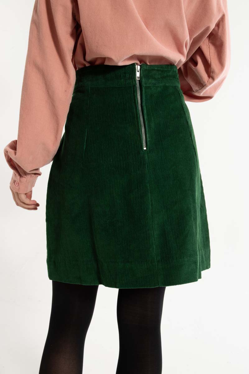 Danelondon Cord Skirt Dark Pine