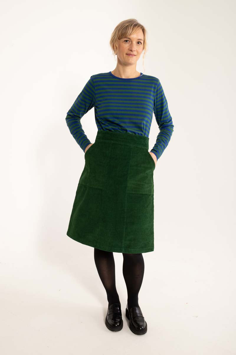 Danemaren Cord Skirt Dark Pine