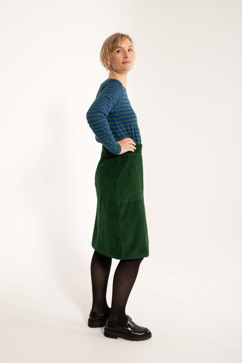 Danemaren Cord Skirt Dark Pine