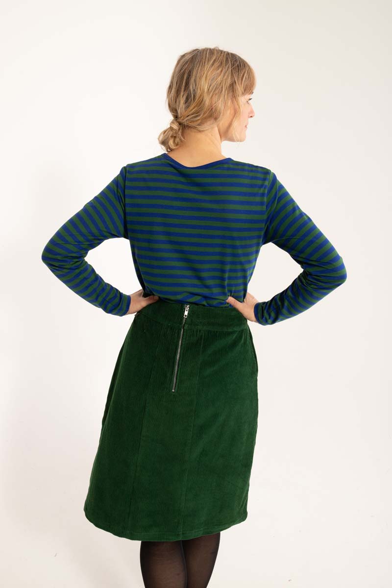 Danemaren Cord Skirt Dark Pine