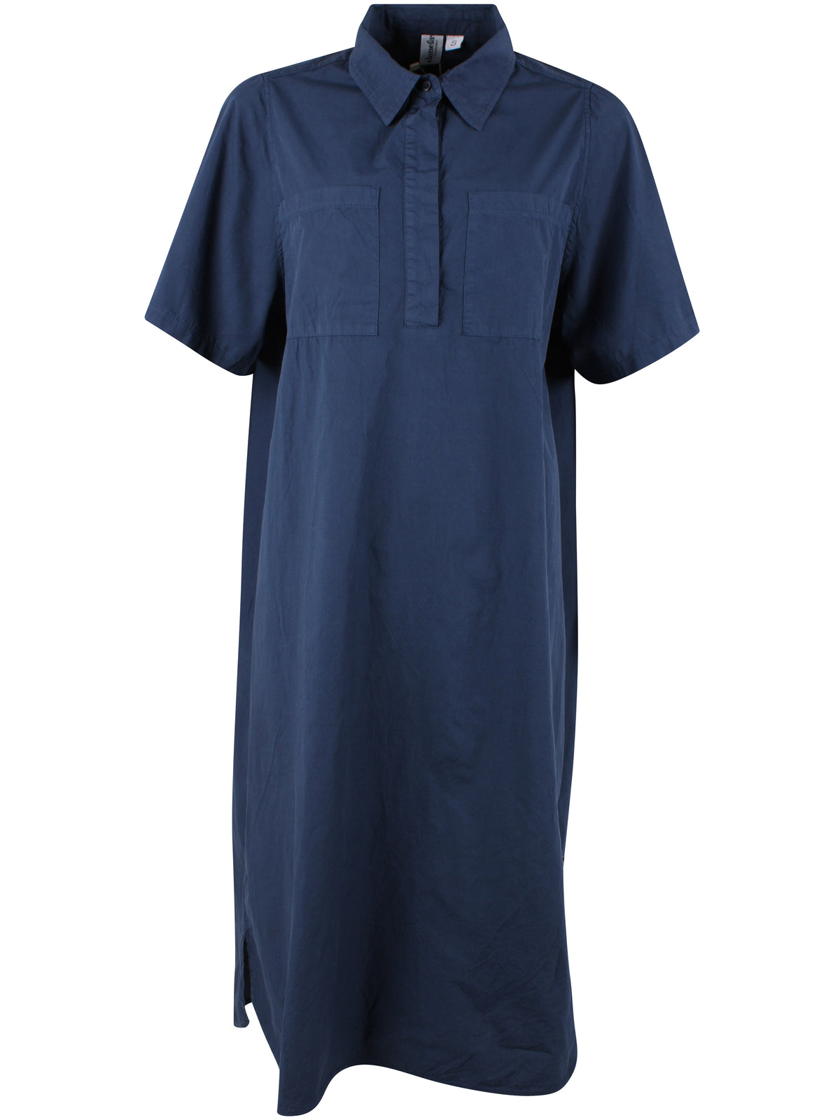 Danefolk Smooth Poplin SS Dress Dark Navy Blue