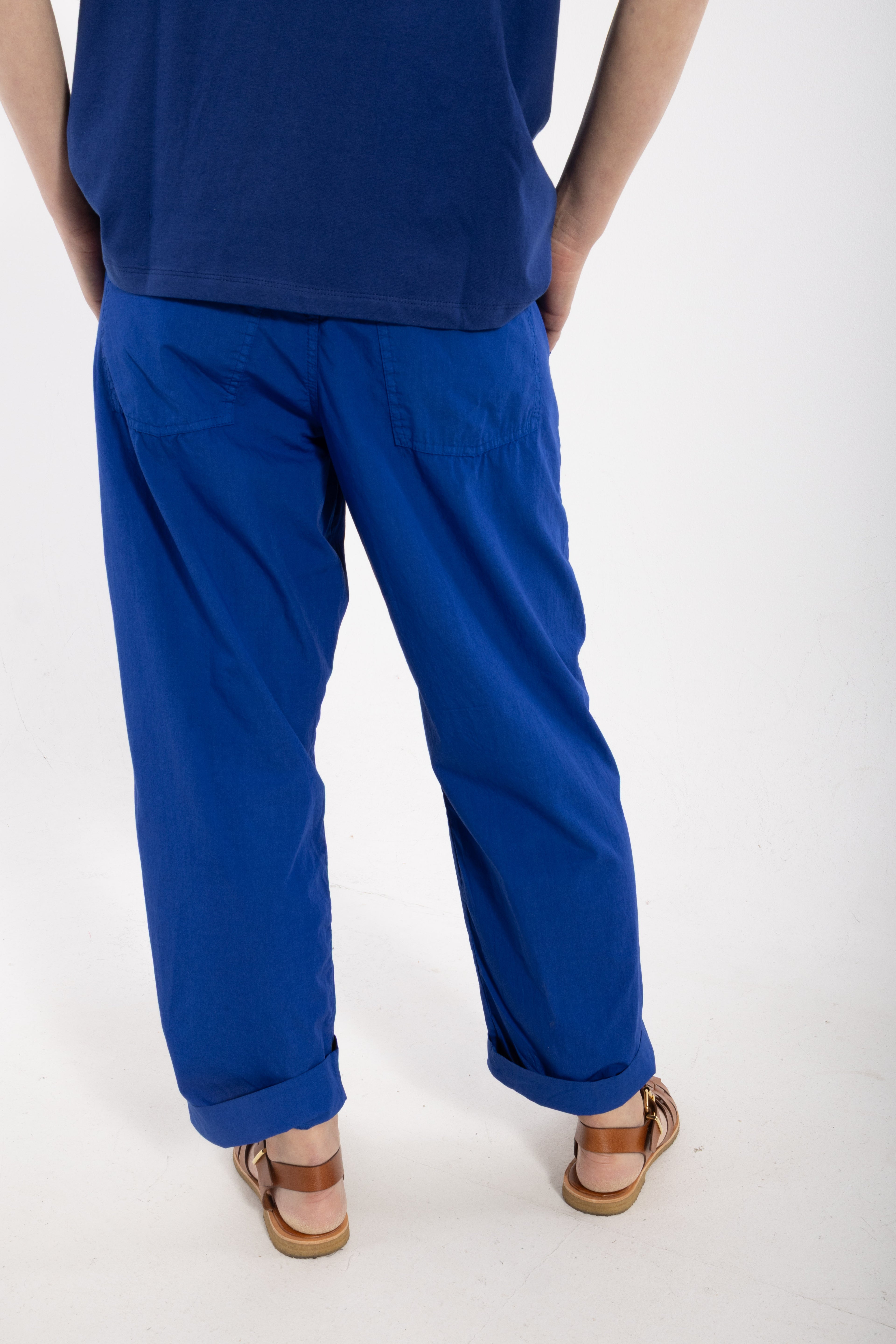 Danefunt Smooth Poplin Pants Dark Blue