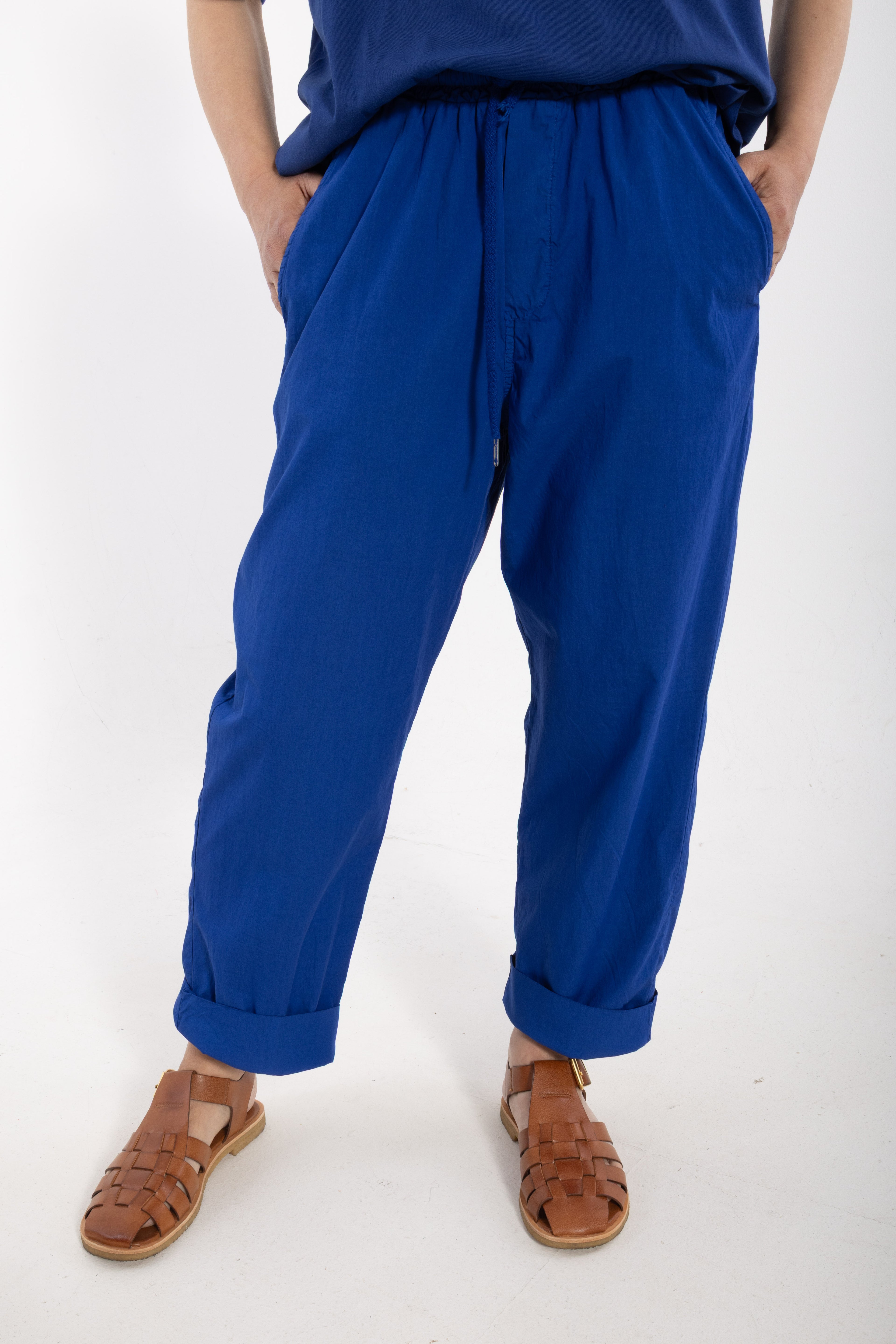 Danefunt Smooth Poplin Pants Dark Blue