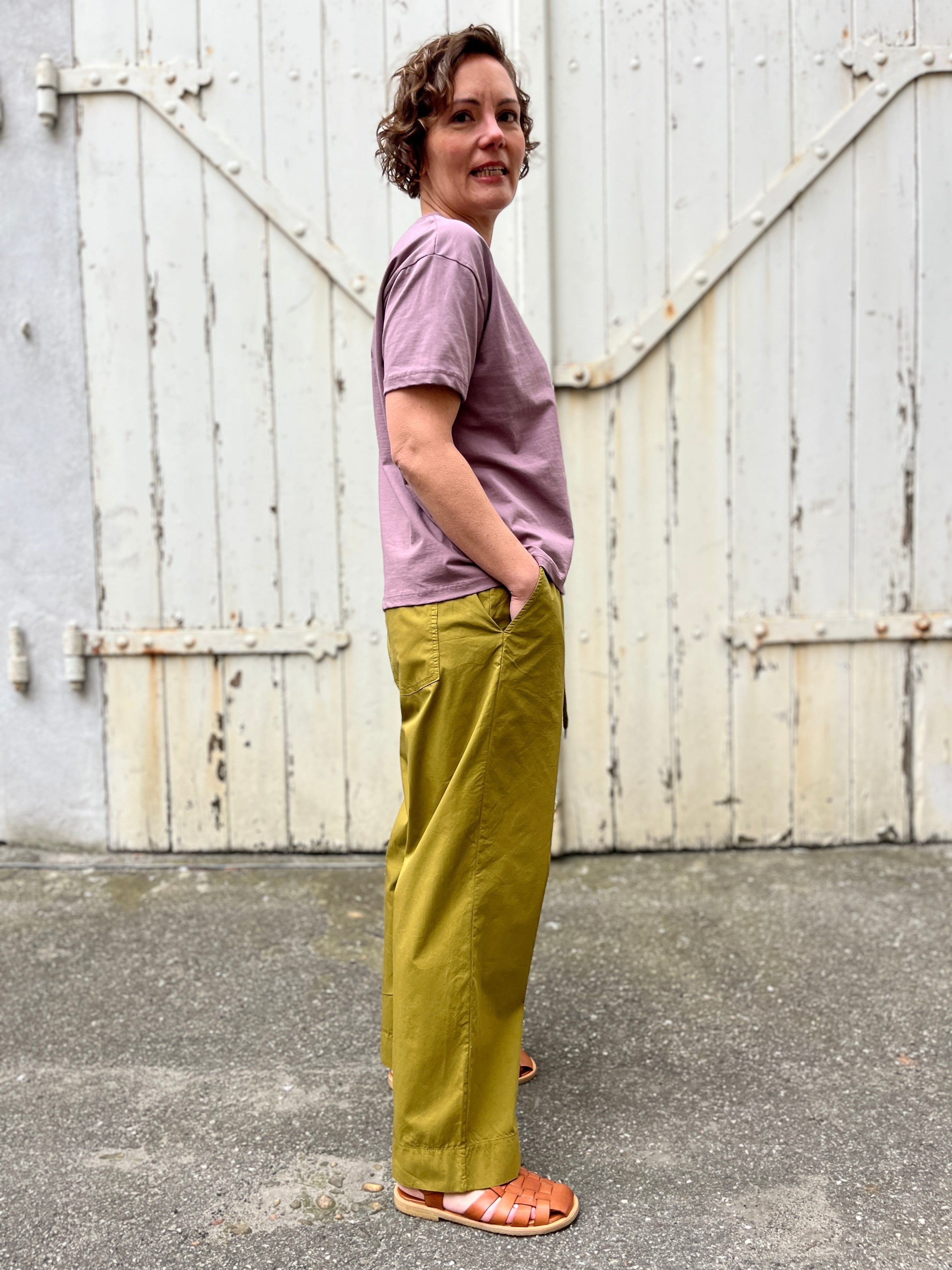 Danefunt Smooth Poplin Pants Olive
