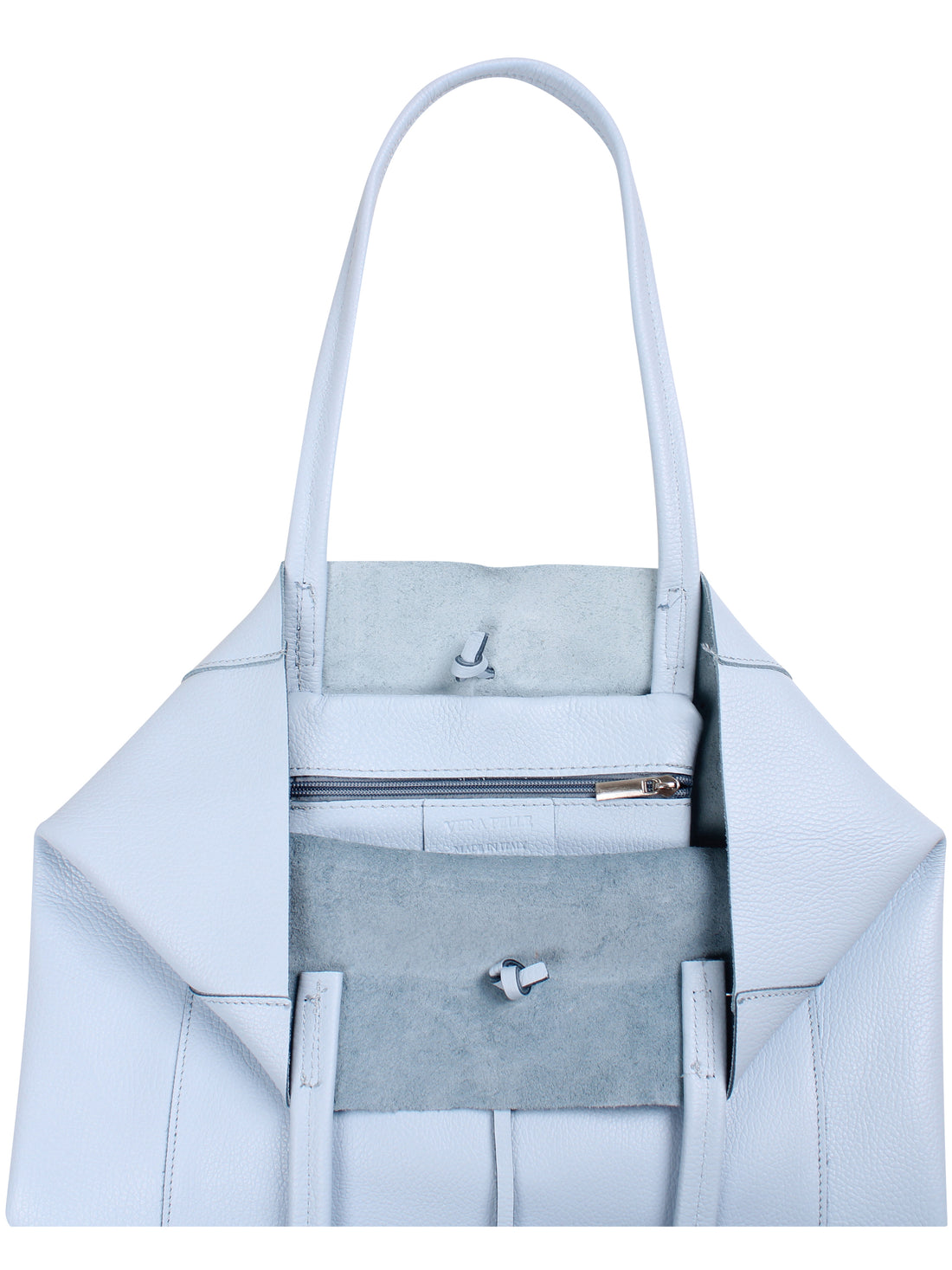 ESS - DaneHolstein Leather Tote Bag Ice Blue