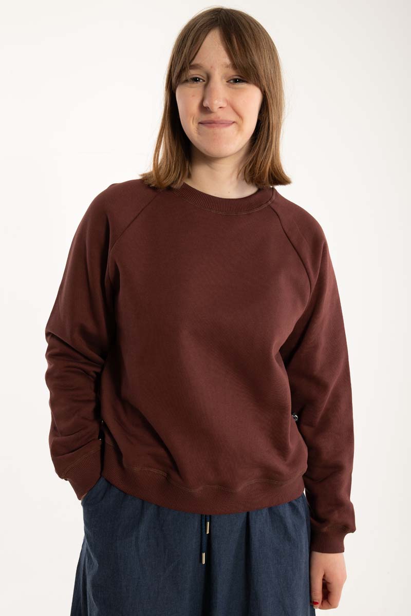 Bordeauxrød sweatshirt til kvinder