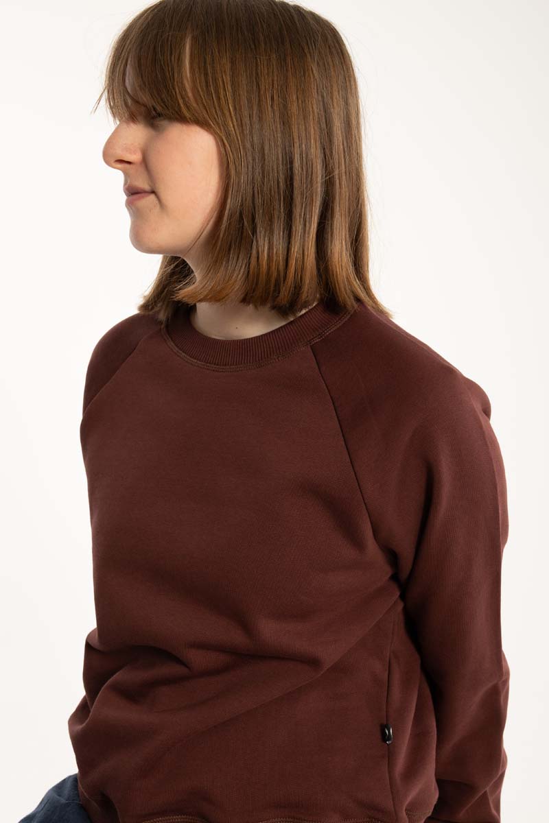 Bordeauxrød sweatshirt til kvinder