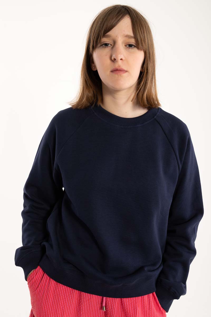 Navyblå sweatshirt til kvinder