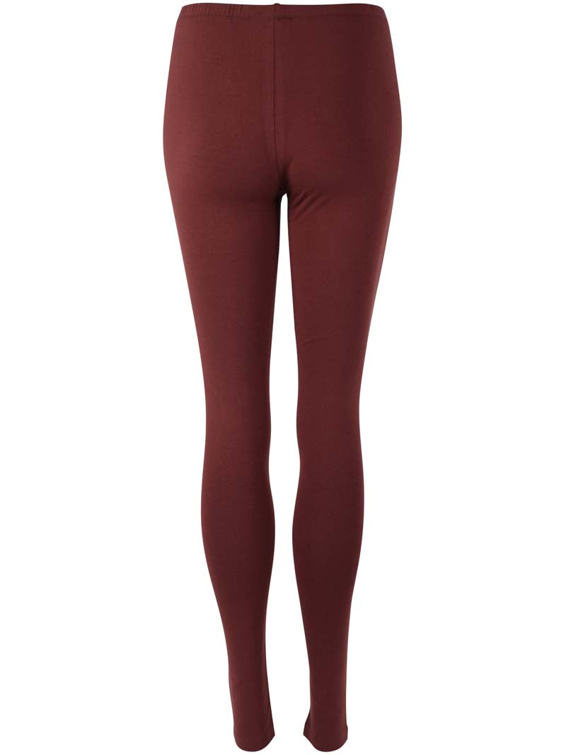 Bordeauxrøde leggings til kvinder