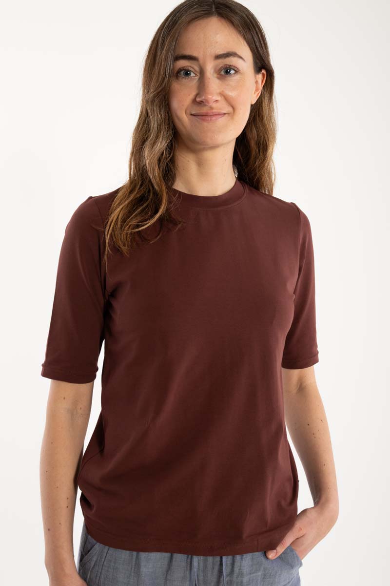 Bordeaux t-shirt til dame
