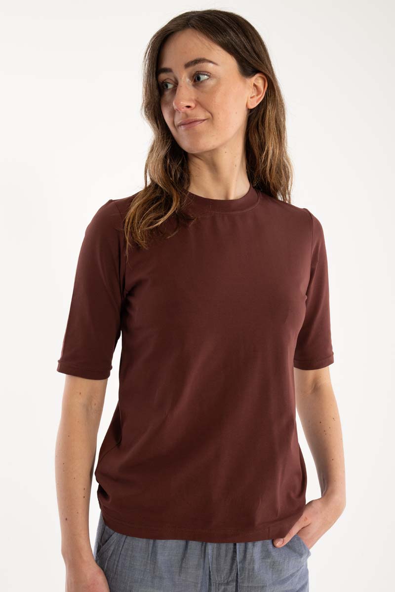 Bordeaux t-shirt til dame